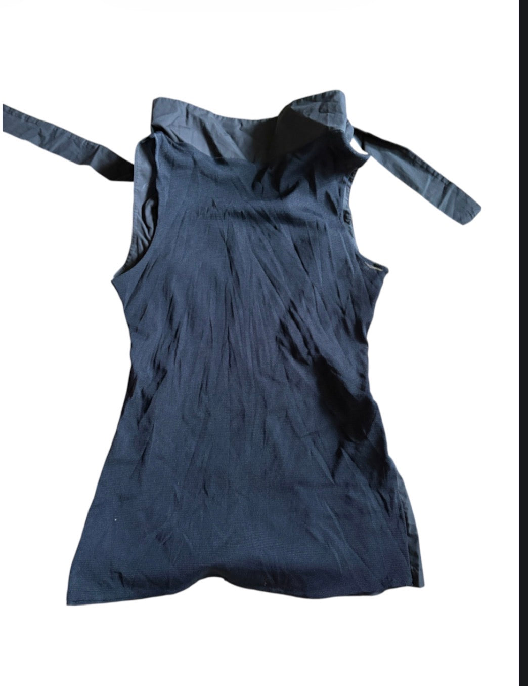 2000s Black Sculptural Wrap Top