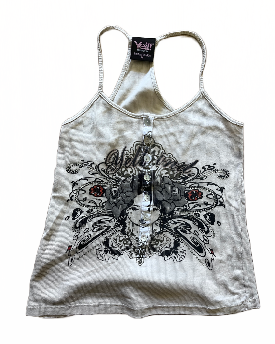 Rhinestone Cotton Tank M #4729