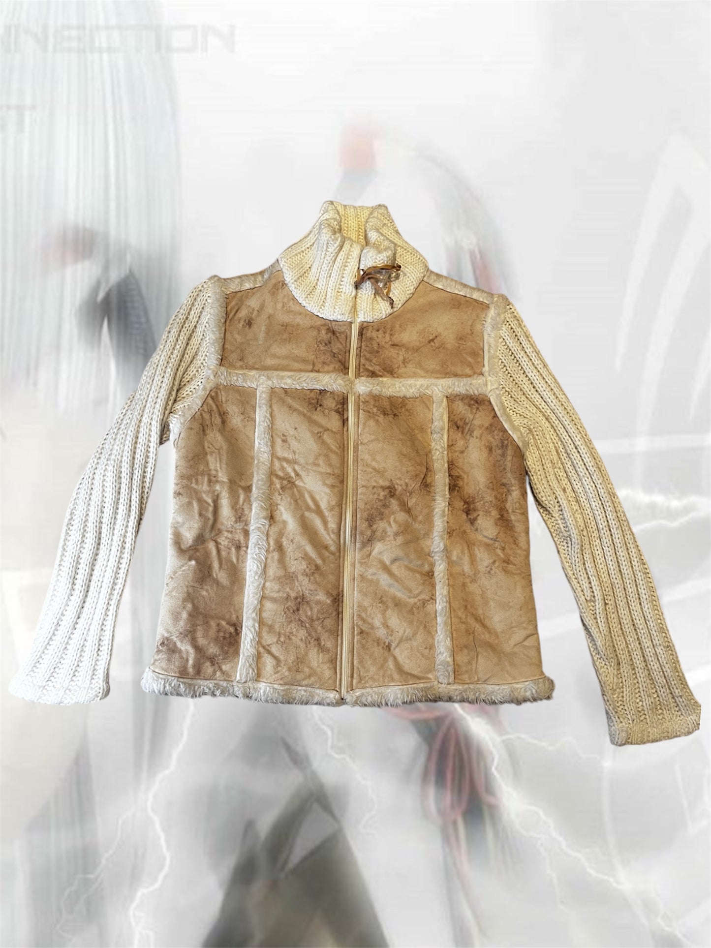 Italia Knit & Faux Suede Fusion Jacket #5778