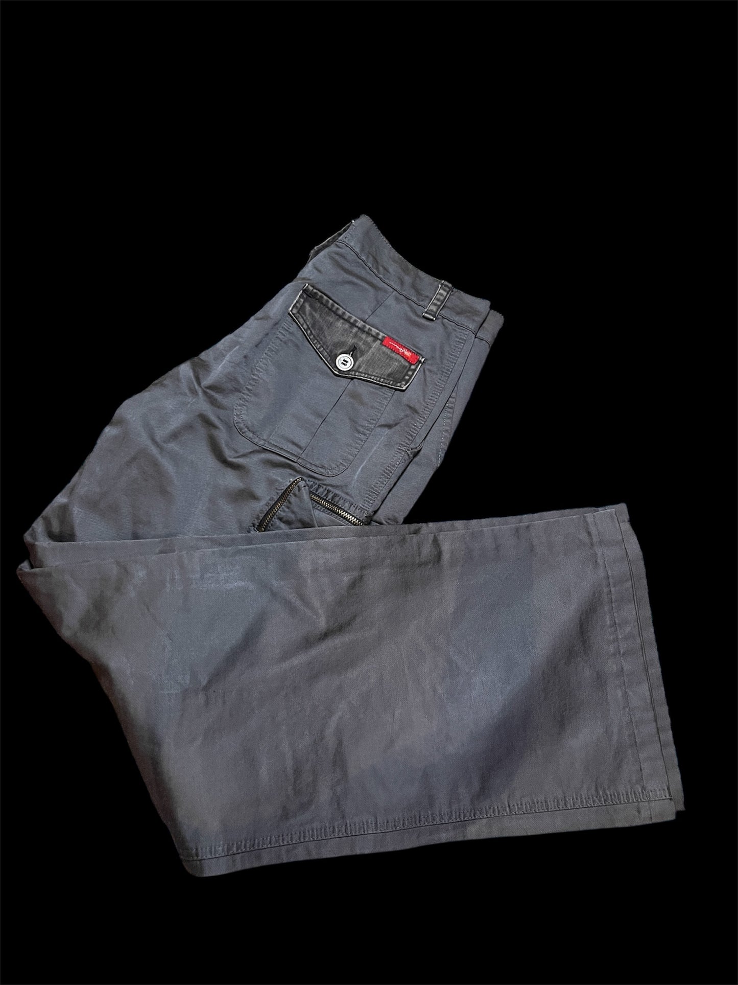 Grey Y2K cargo-style trousers #11282