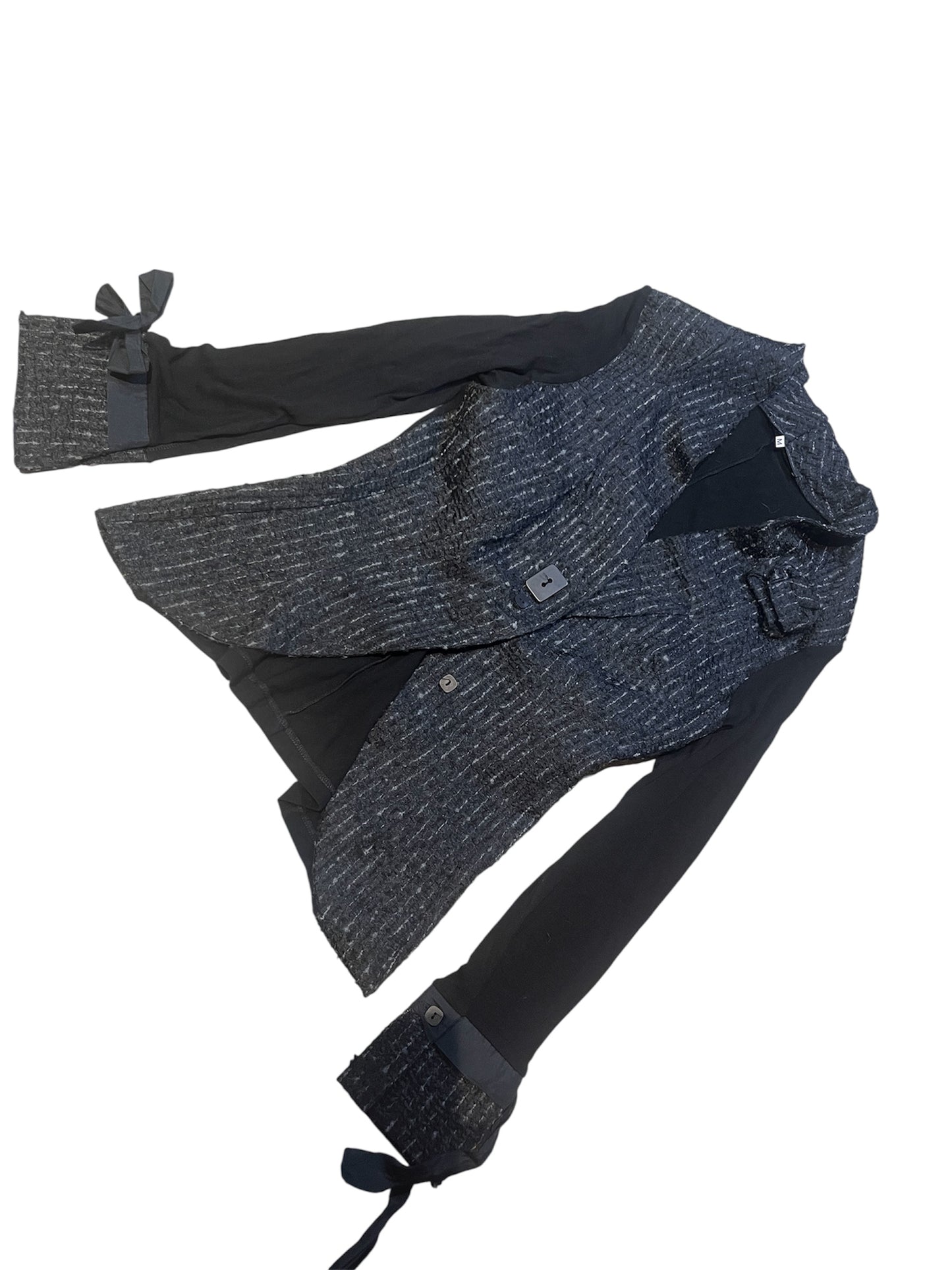 Asymmetric Tweed Wrap Top #11825