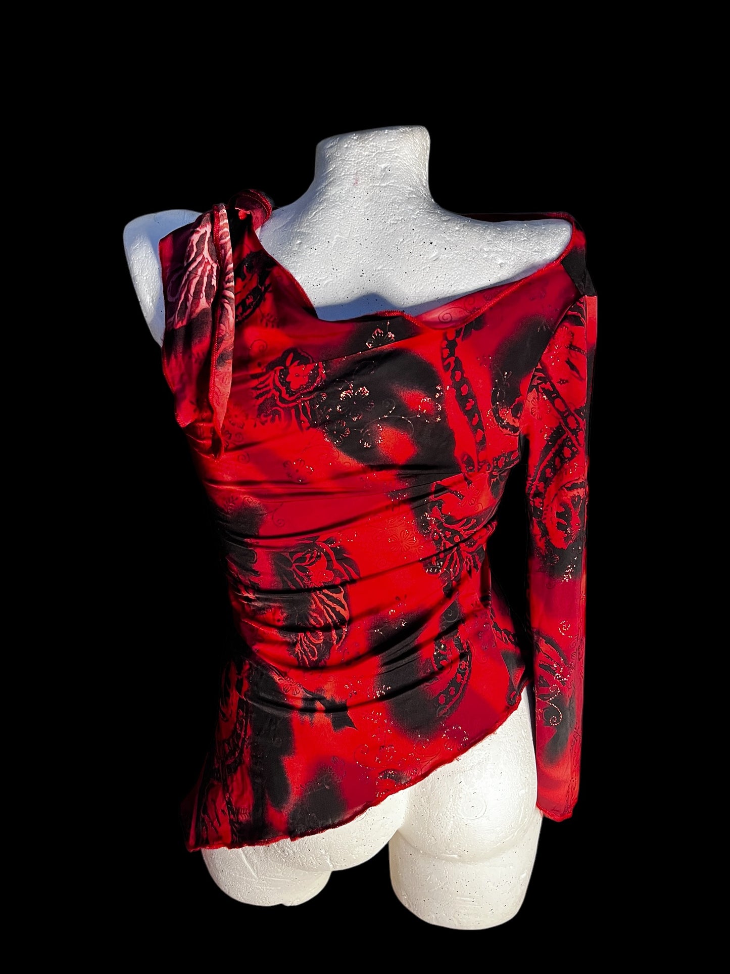 Red Asymmetrical Top #6595