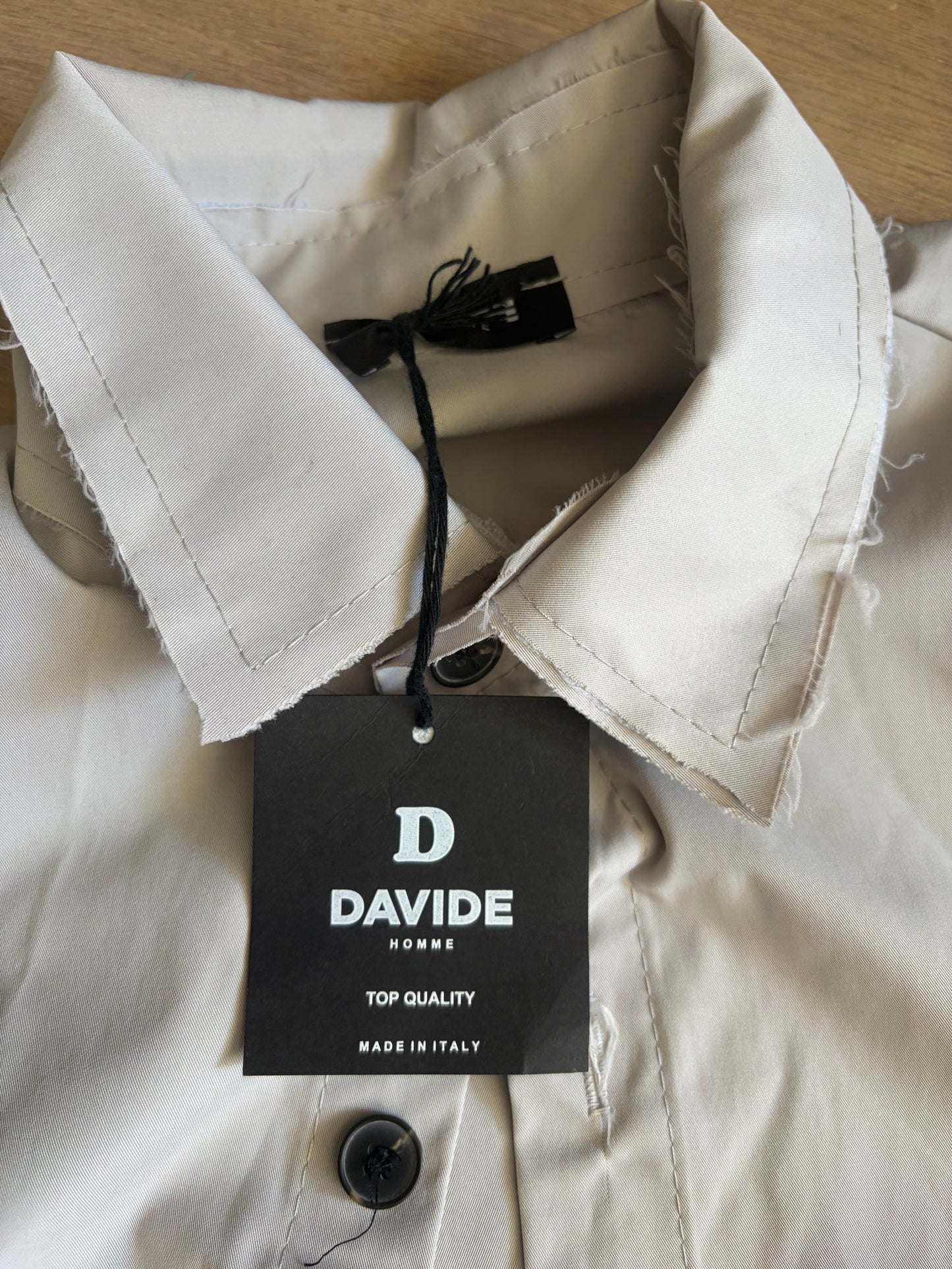 Davide Homme Deconstructed Layered-Sleeve Shirt Jacket #13229
