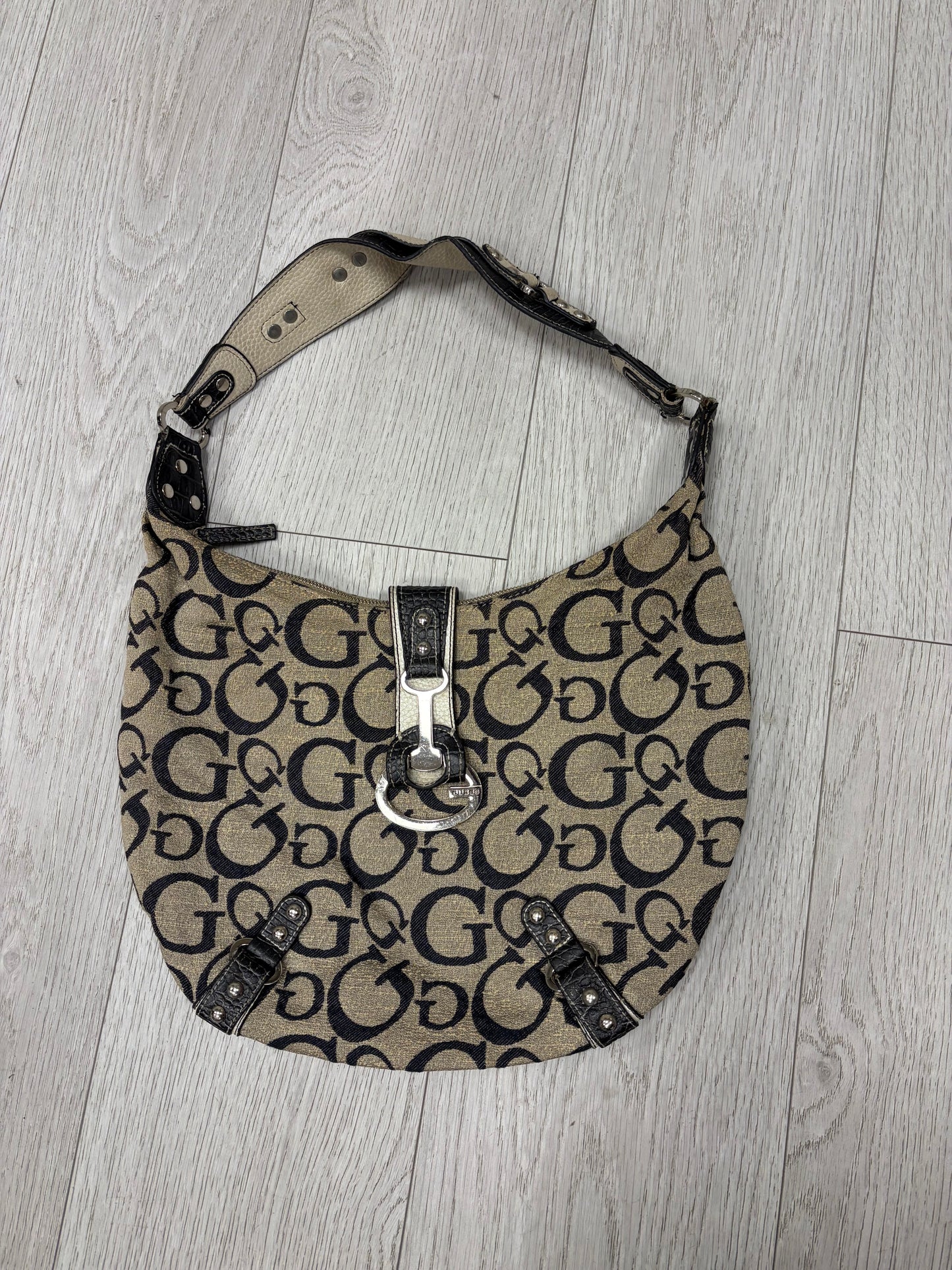 Vintage Guess Monogram Hobo Bag #13337