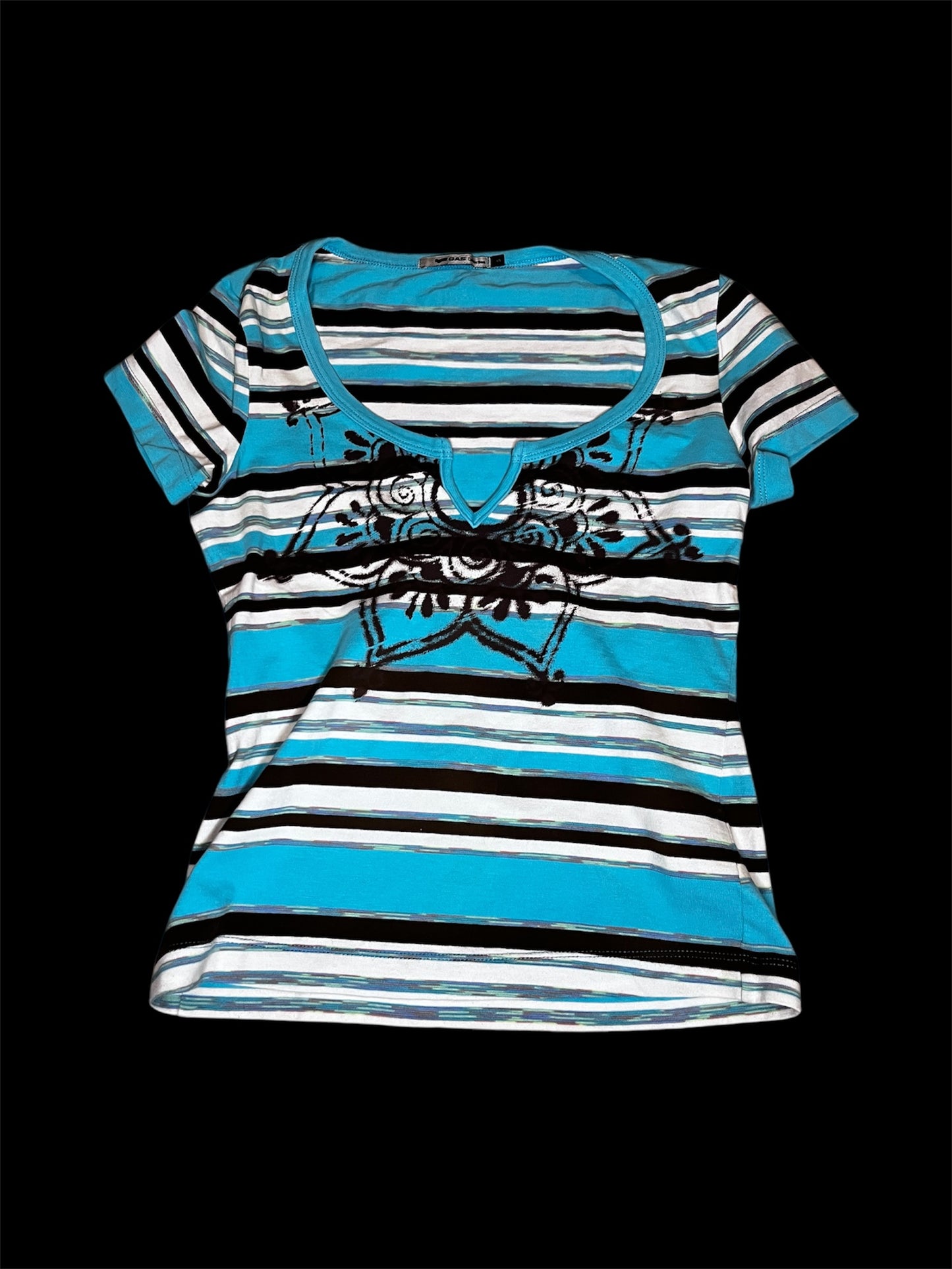 Striped y2k Gas Tee #5816