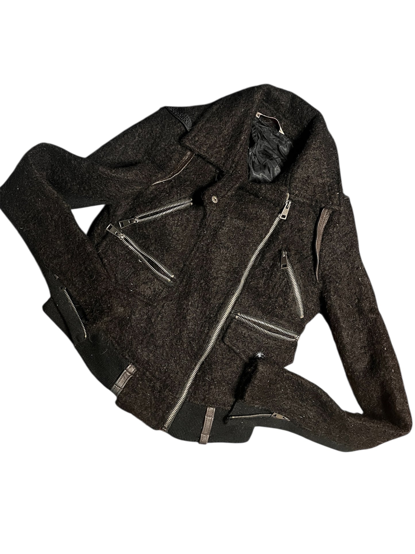 LIU JO Wool Moto Jacket — Archive Biker Construction #11242