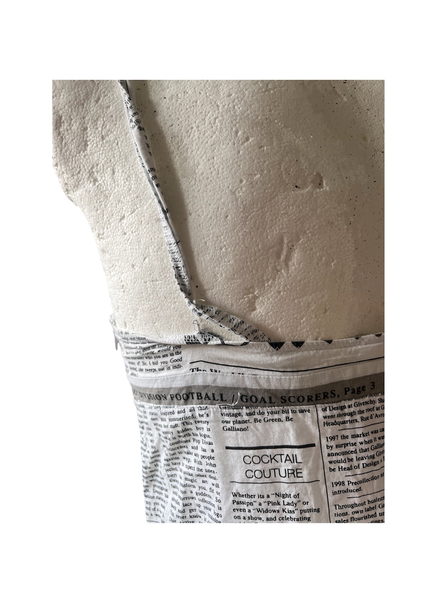 John Galliano newspaper dress #12607