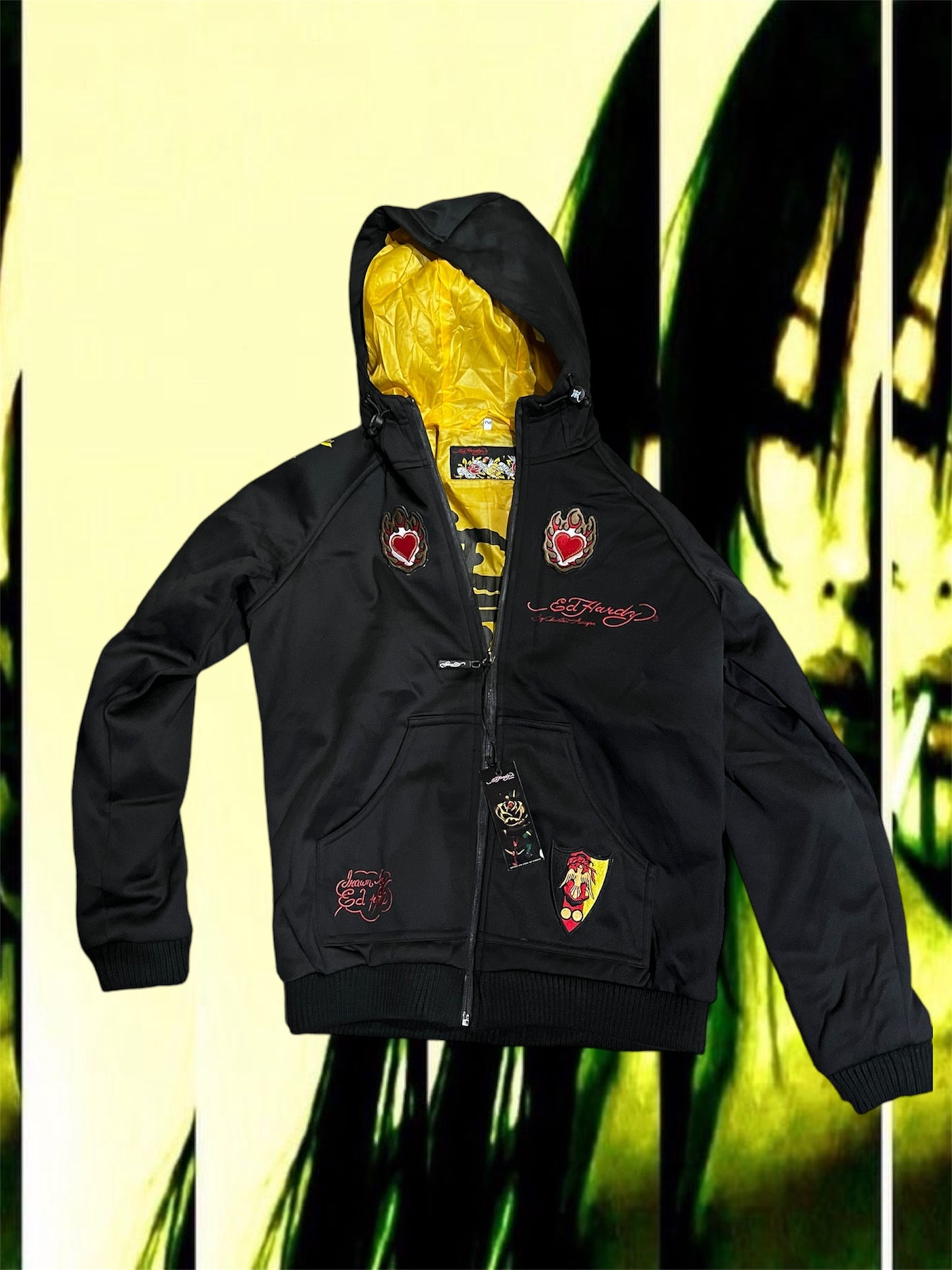Ed Hardy Graphic Hoodie with Signature Embroidery #6053