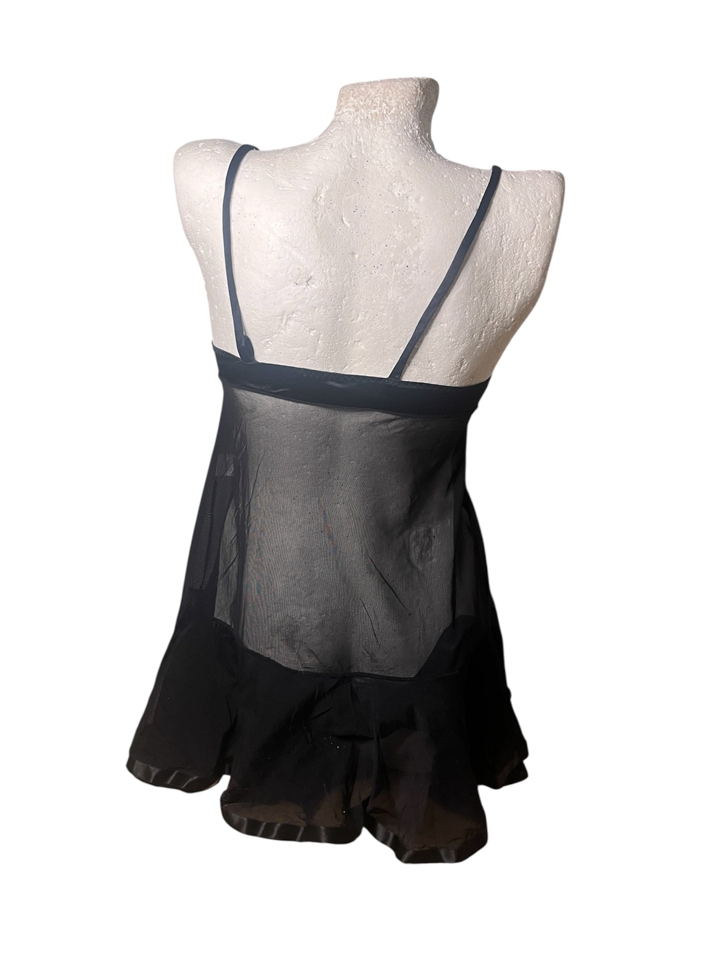 Francinè Black Sheer Babydoll Top #11610