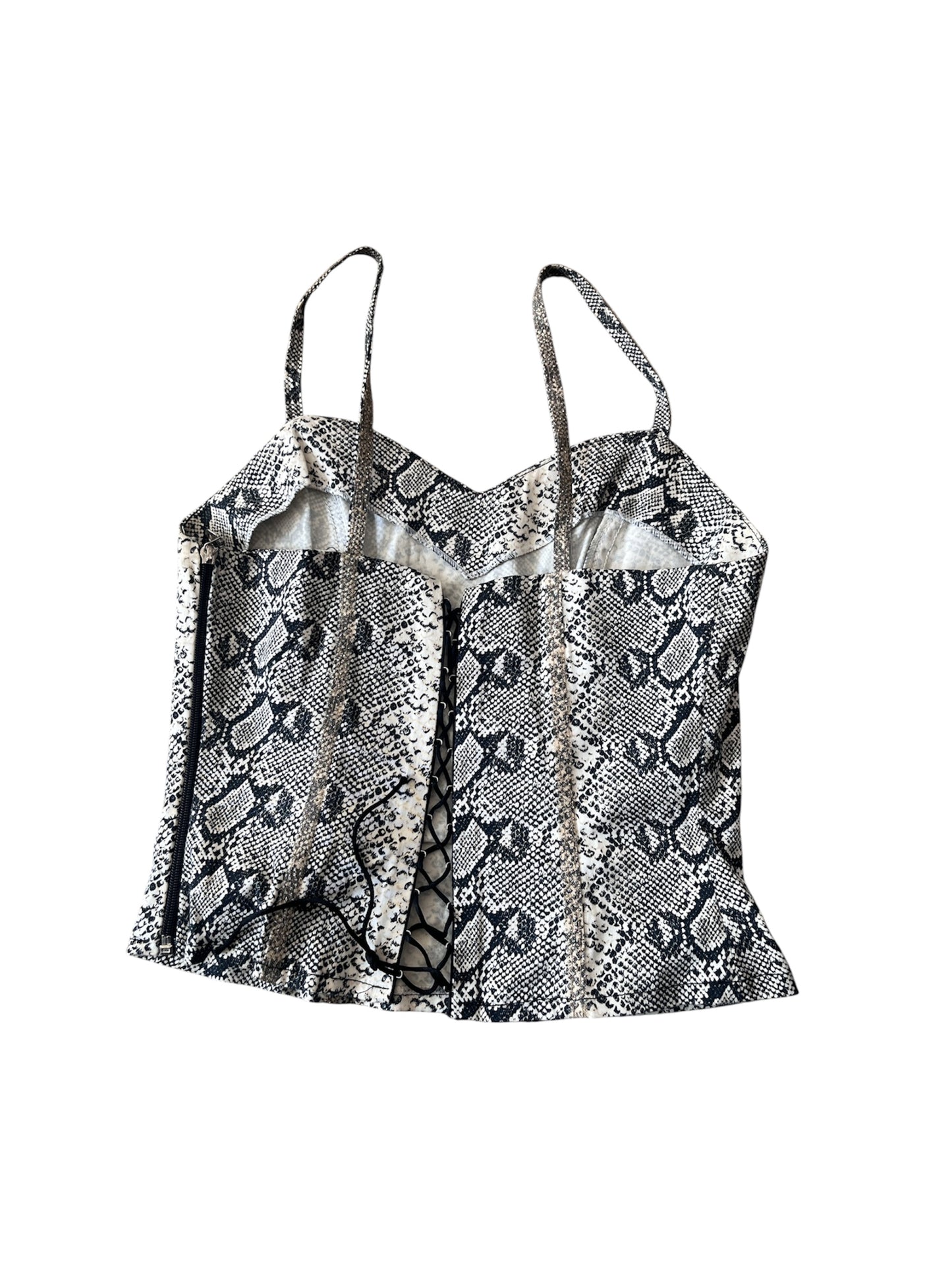 Italian Snake Print Corset Top #12748