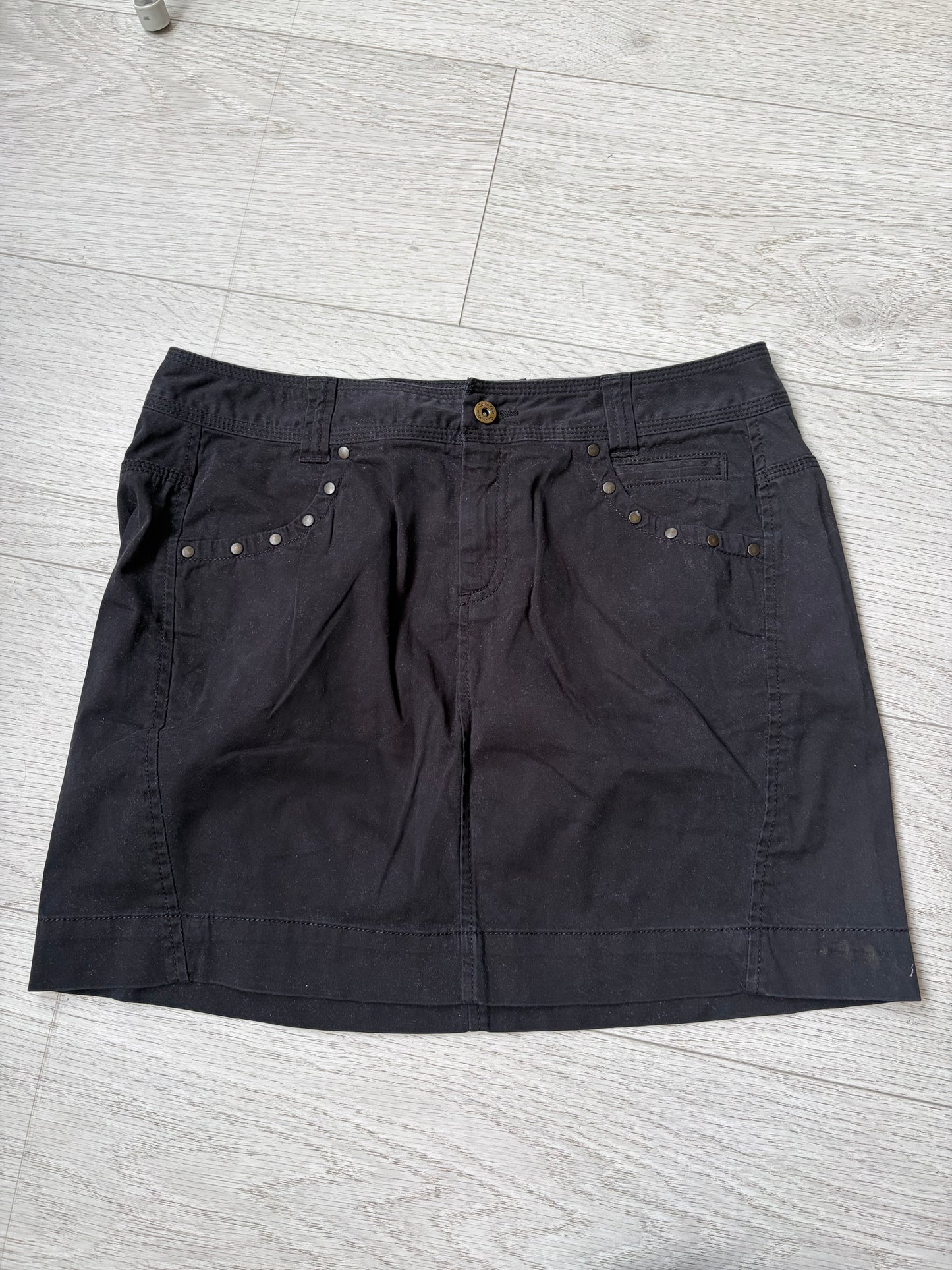 Vintage Calvin Klein Studded Black Mini Skirt #13223