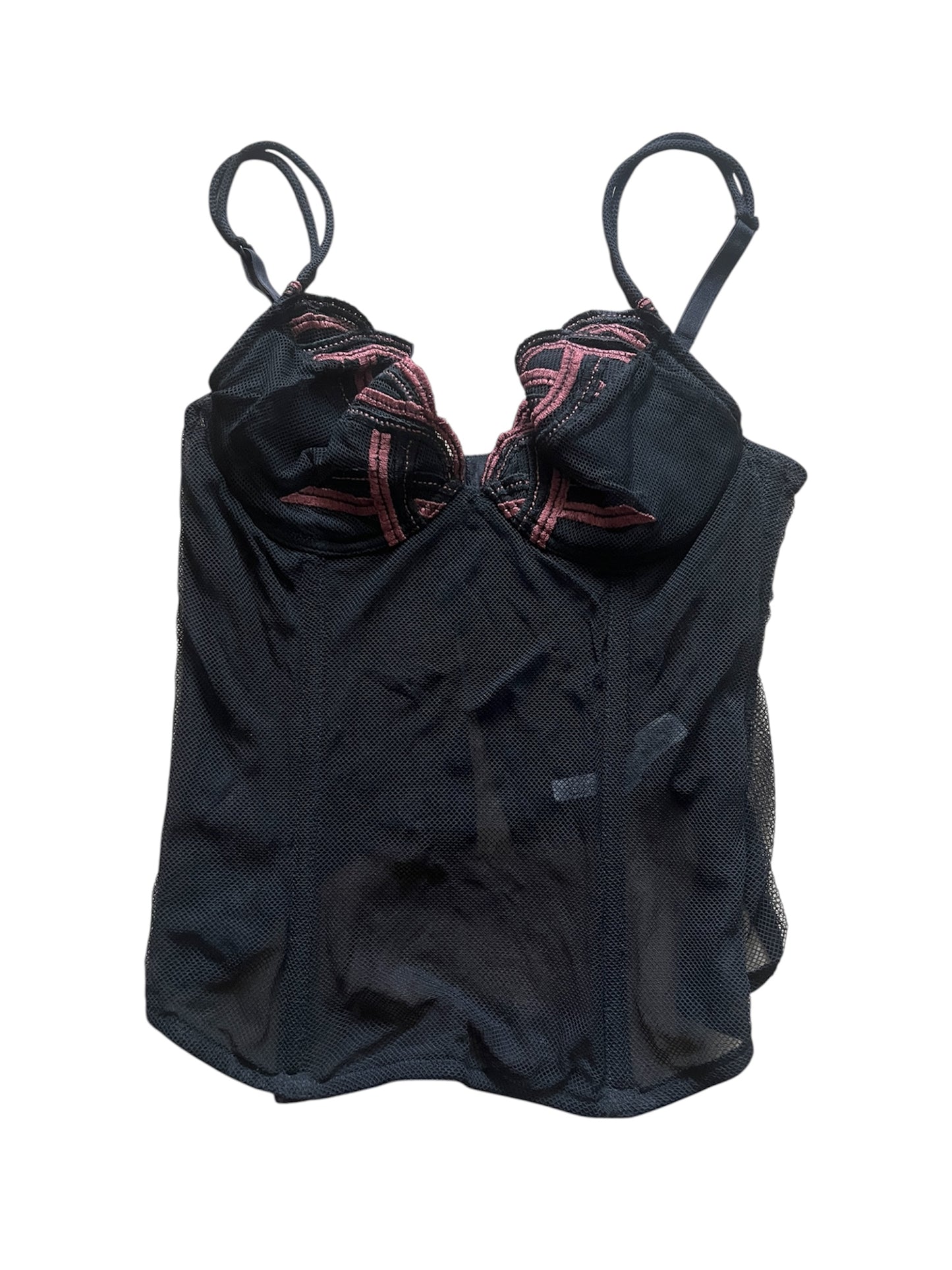 Lace Trim Corset Cami #12690