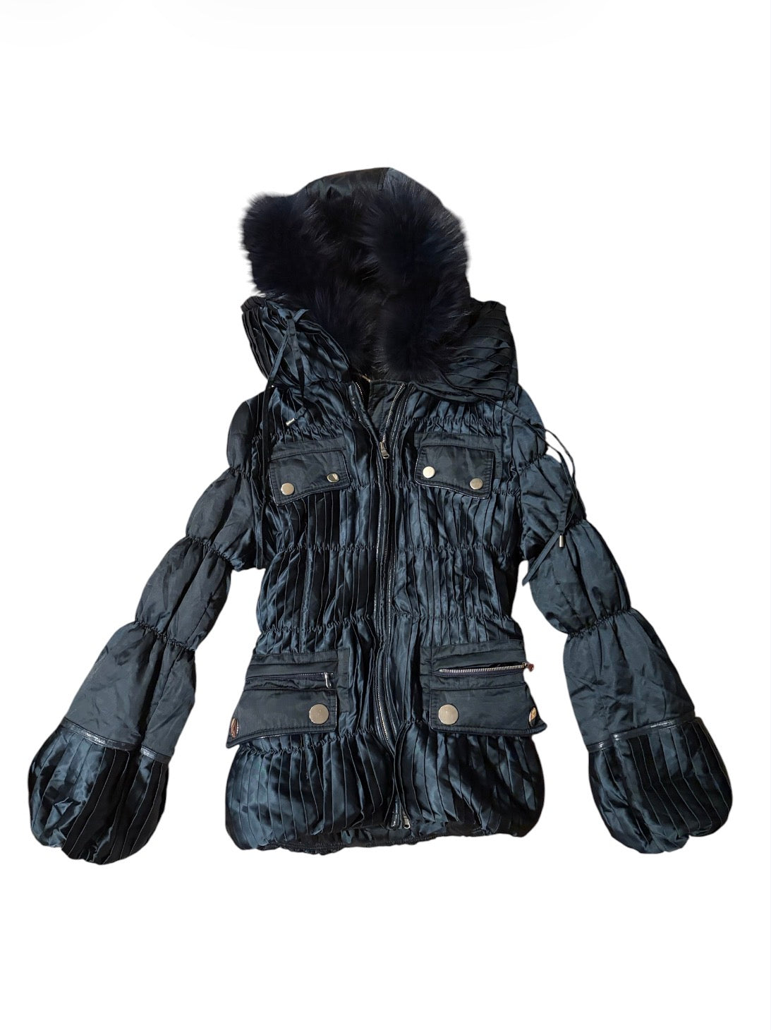 Jacket with Real Fur Collar #13619