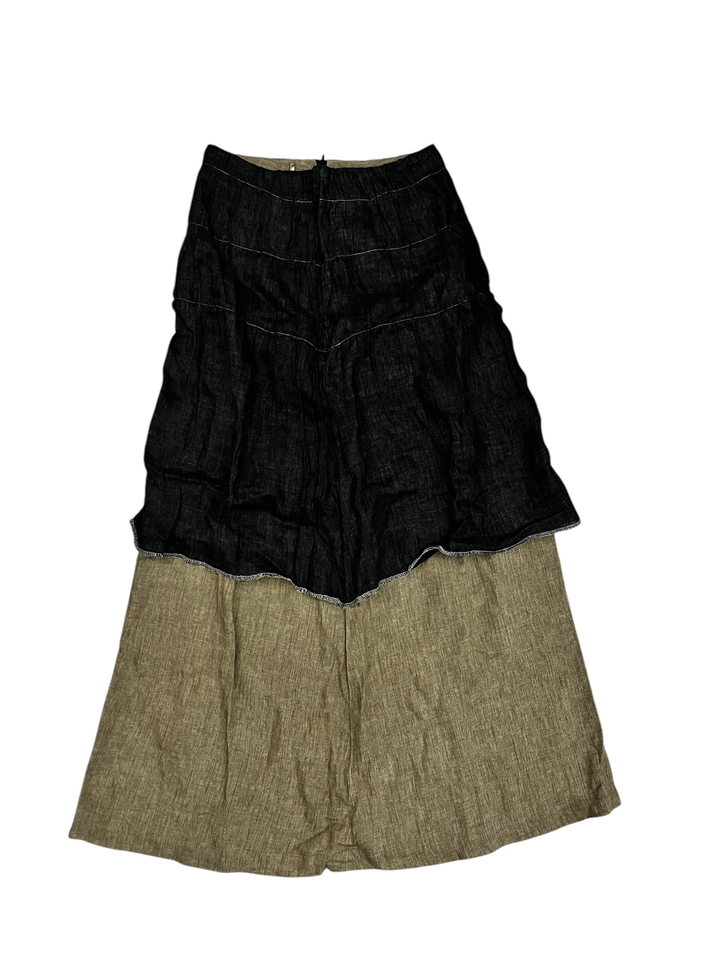 Layered Linen Skirt #6527