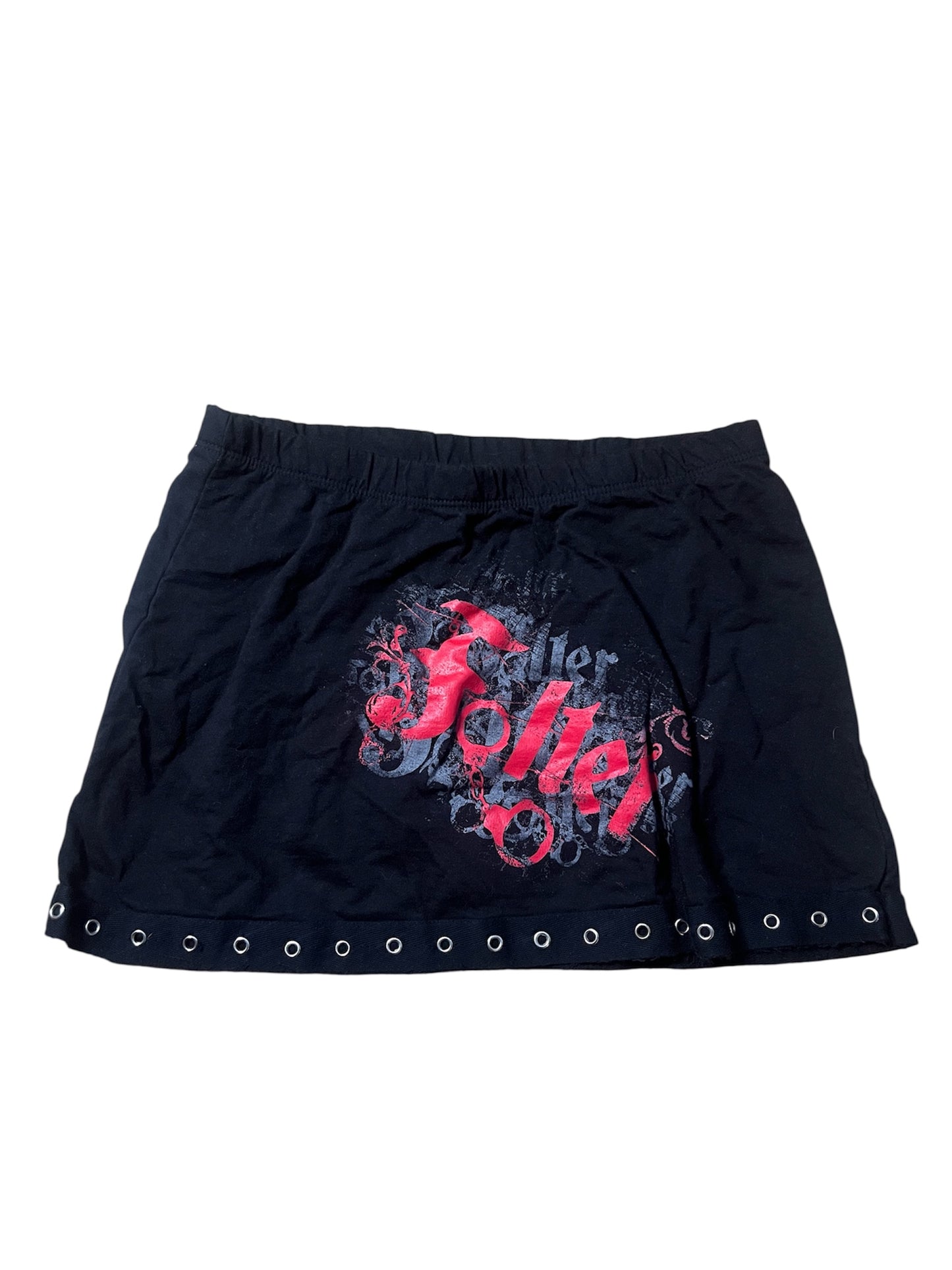 Folter 2000s Mall Goth Graphic Mini Skirt #11660