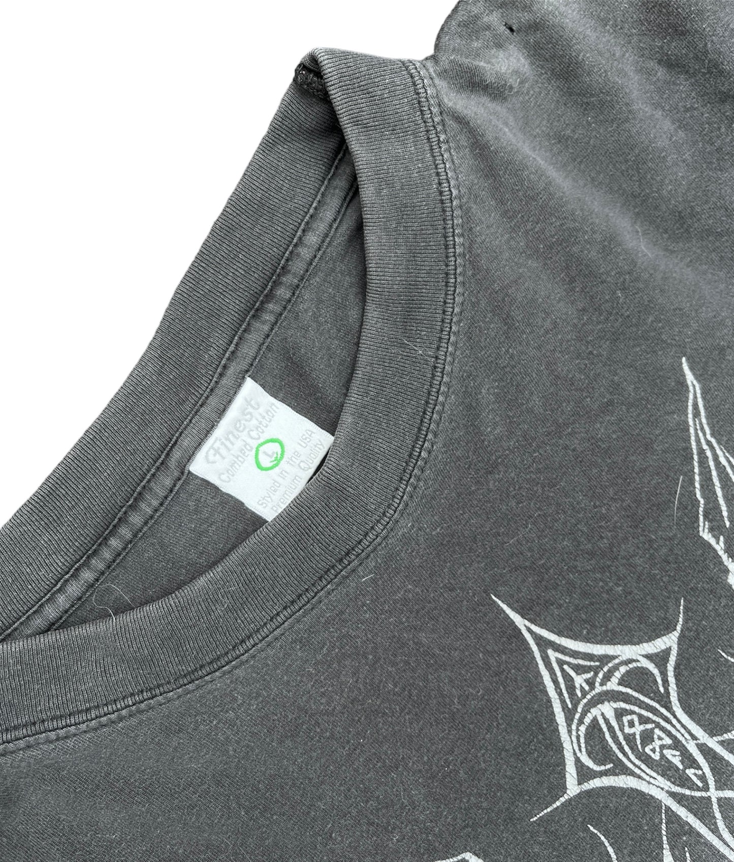 Grey Cotton Cyber Tee L #5332