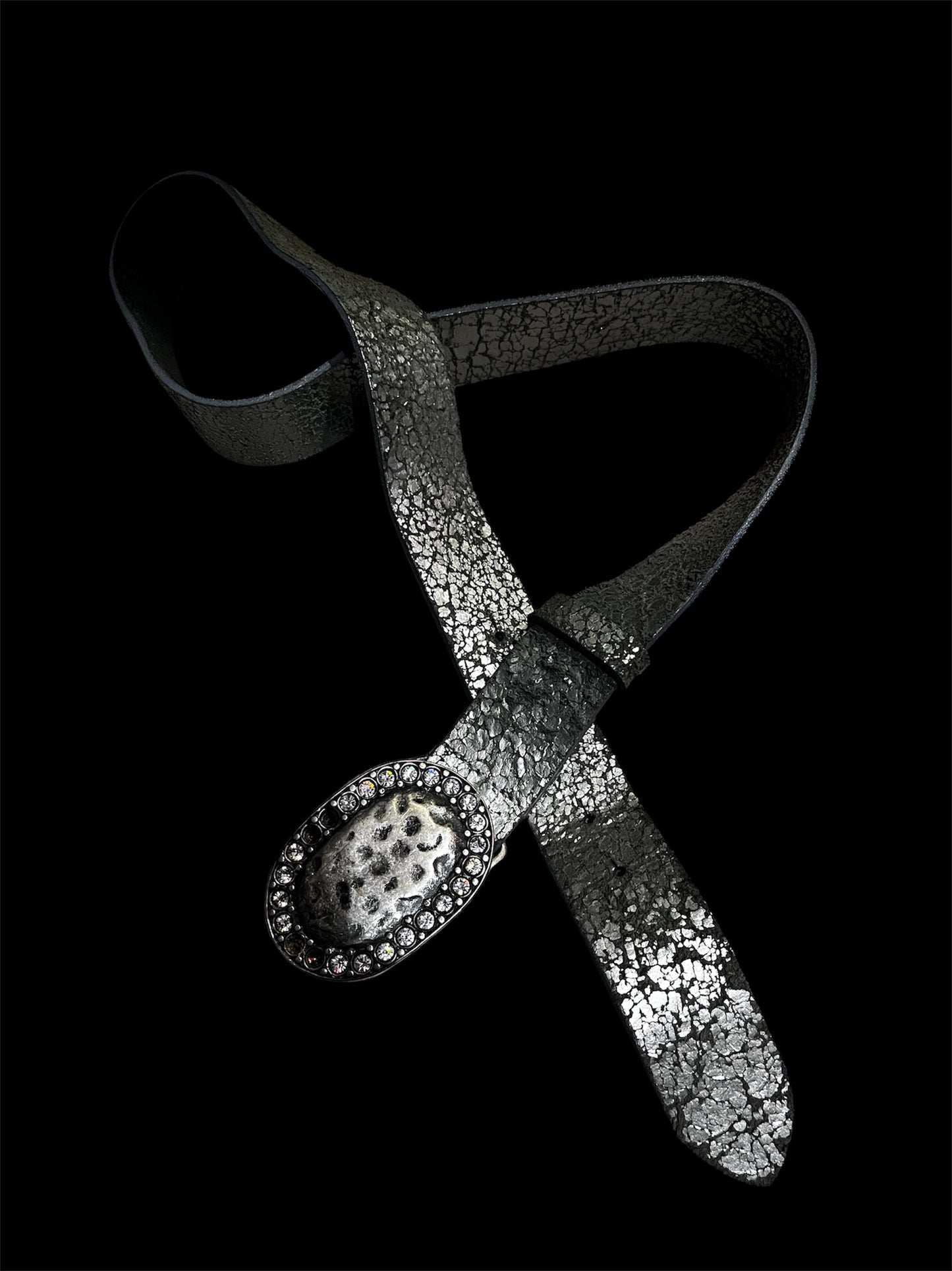 Leather Silver Buckle Belt #6066