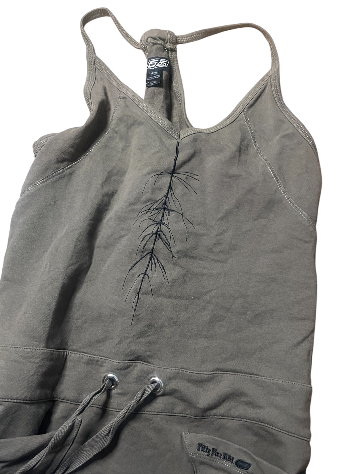 55DSL (Diesel) 2000s Utility Halterneck Dress #11661