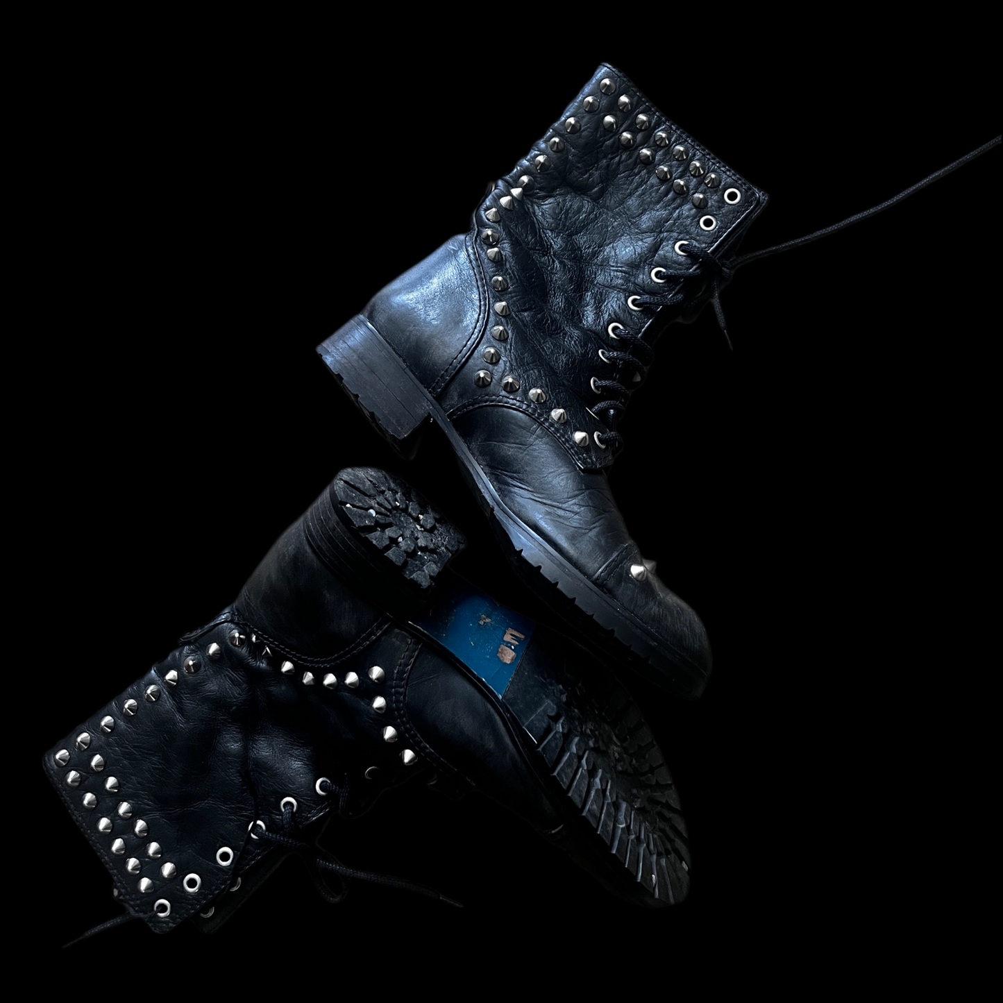 Patrizia Pepe 2010 Rivet Leather Boots 38 #4622