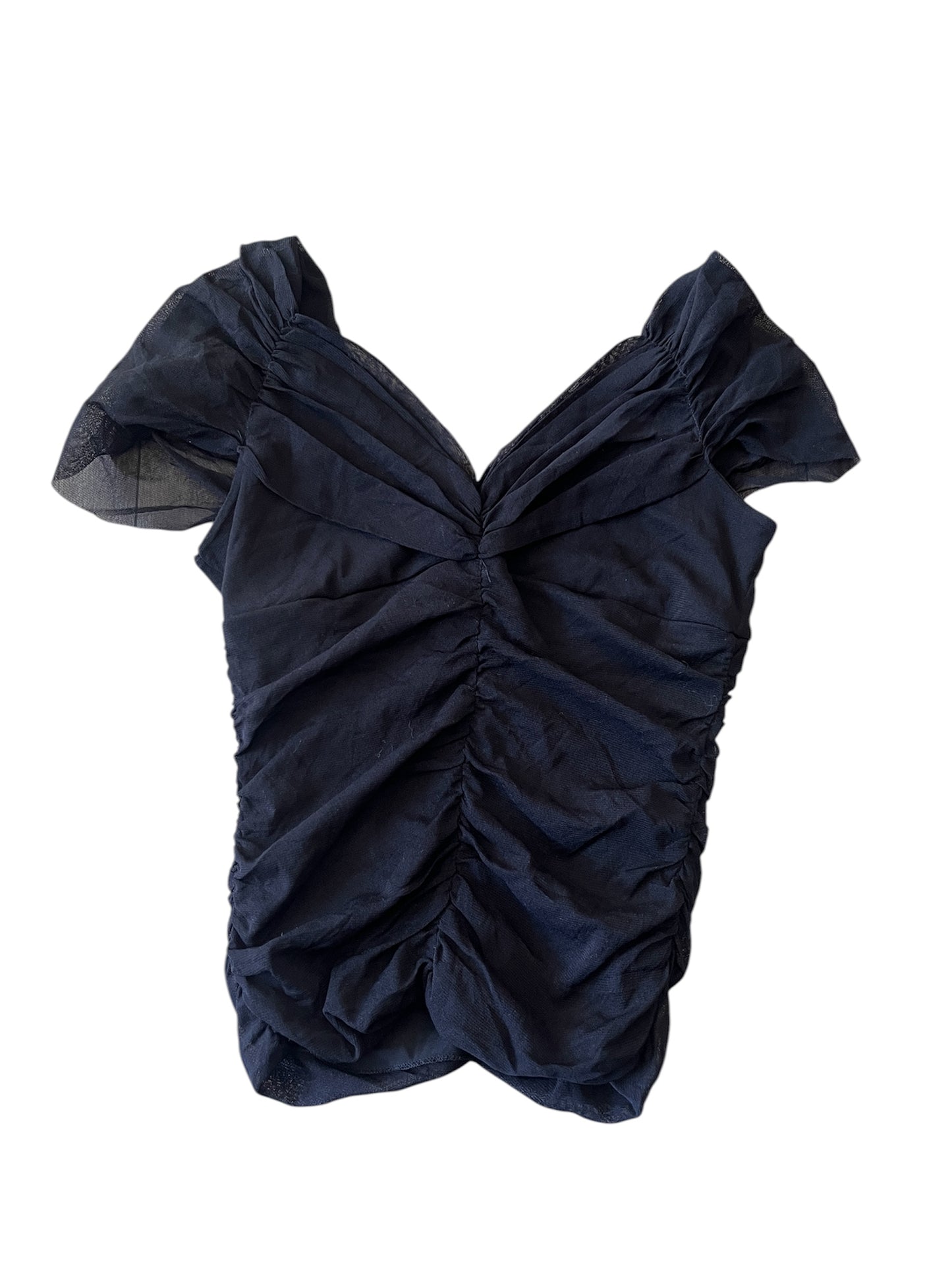 Artigli Draped Sheer Top #12075