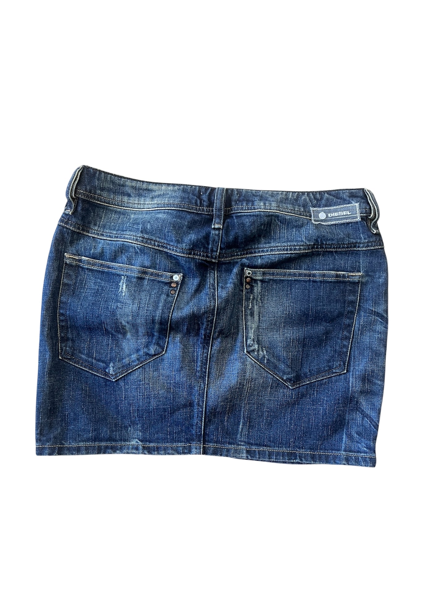 Diesel Belted Y2K Denim Mini Skirt #12792