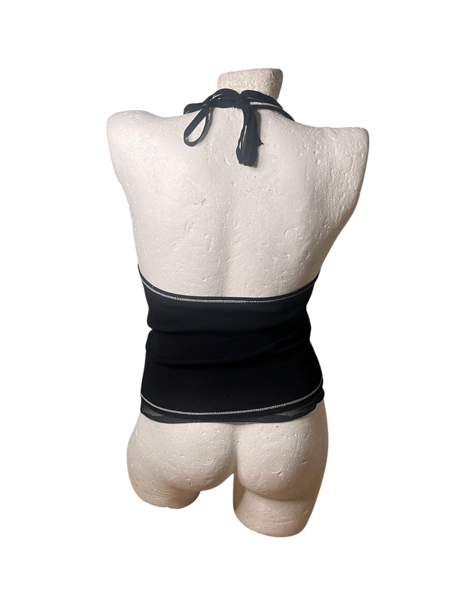 Liu Jo Black Halter Top with Contrast Stitching #11607