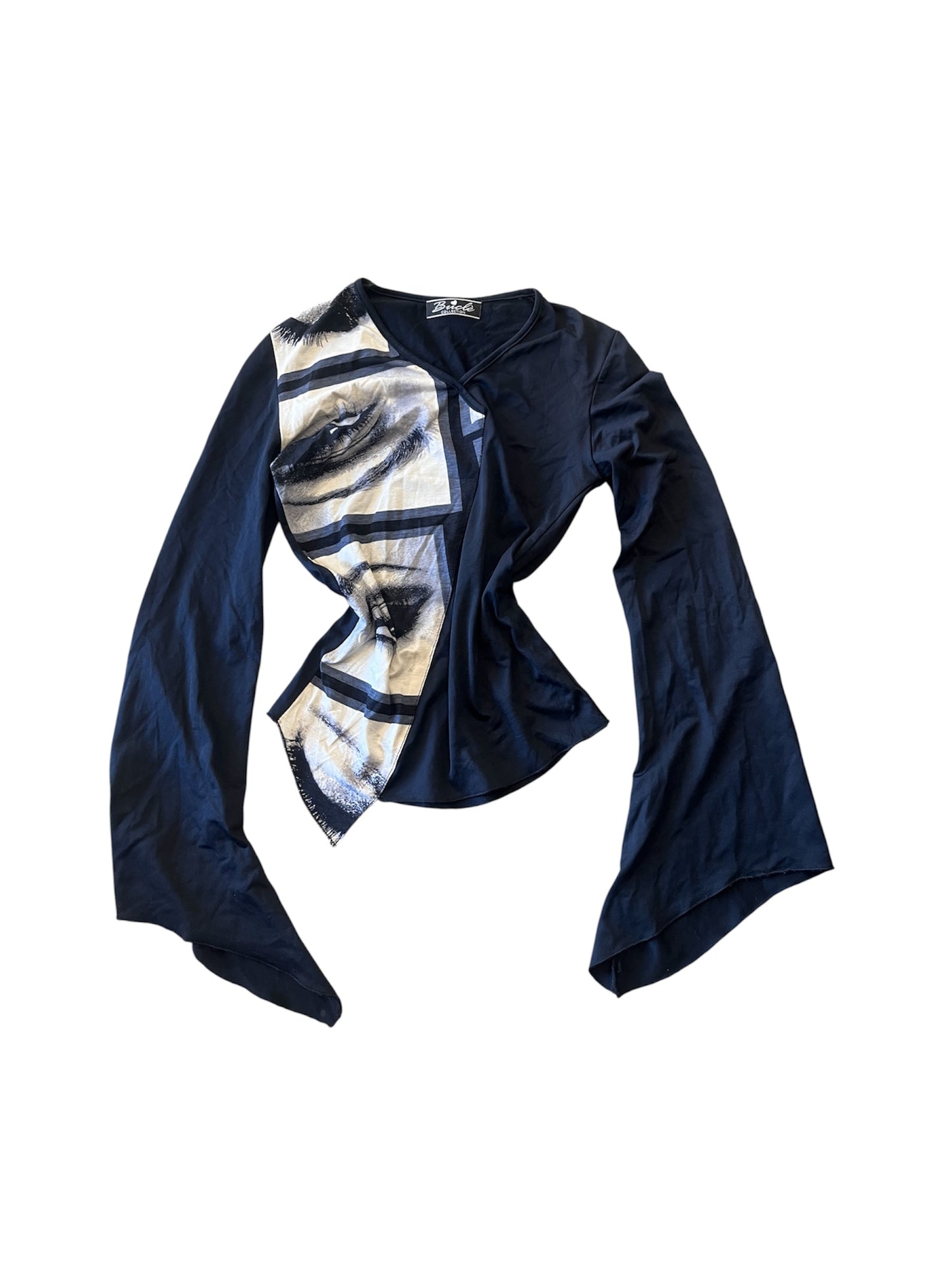 Abstract Face Print Top #12771