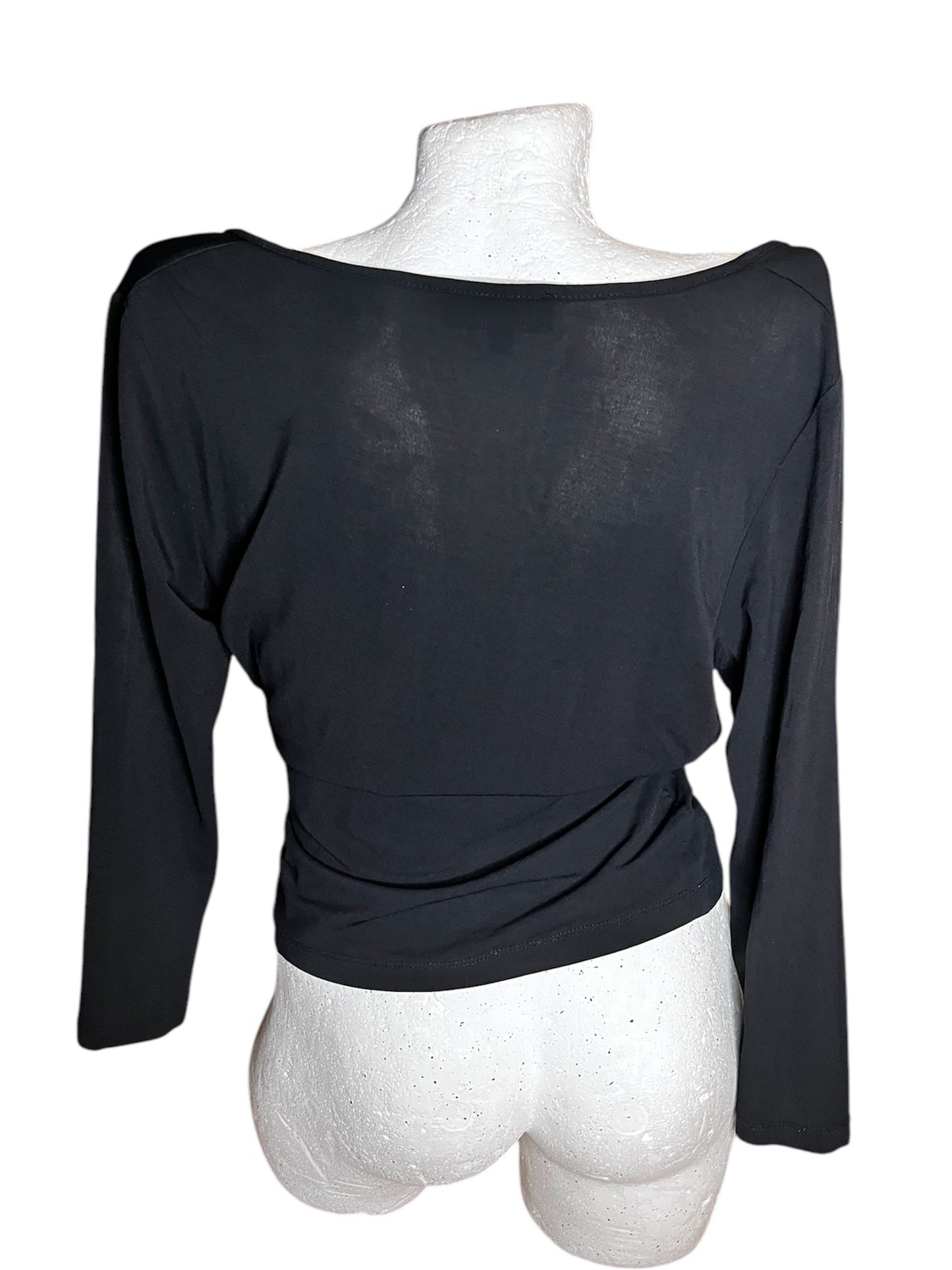 Luisa Black V- Neck Top #6951