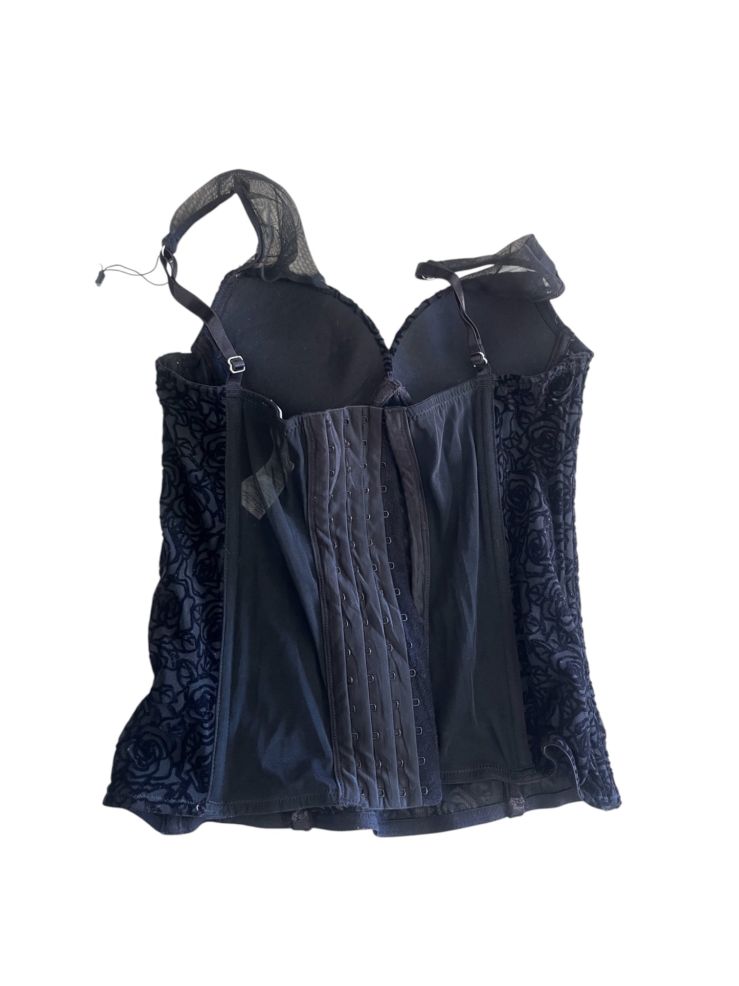 Black Lace Corset Top #12422