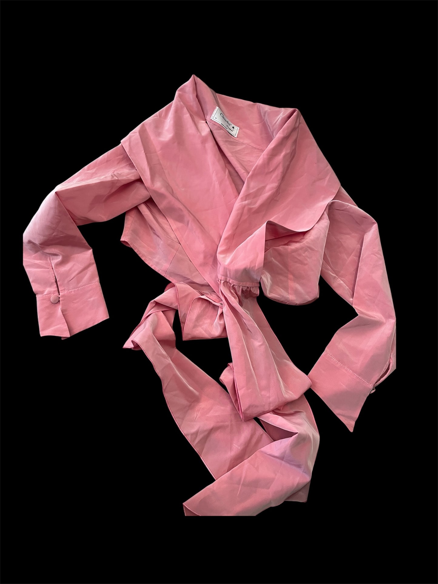 Candy Pink Wrap Tie Bolero #12992