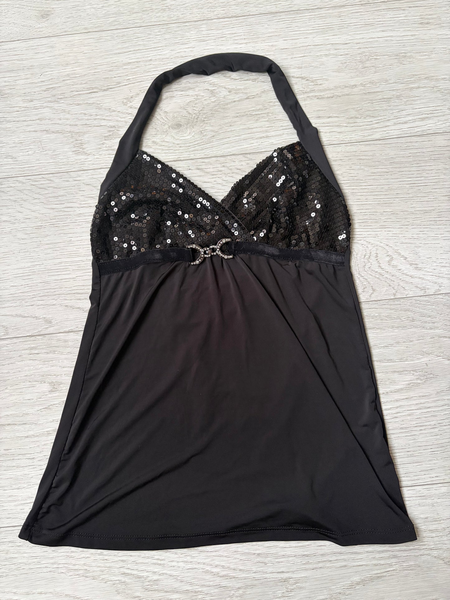 Vintage Amore Amaro Sequin Halter Top #13225