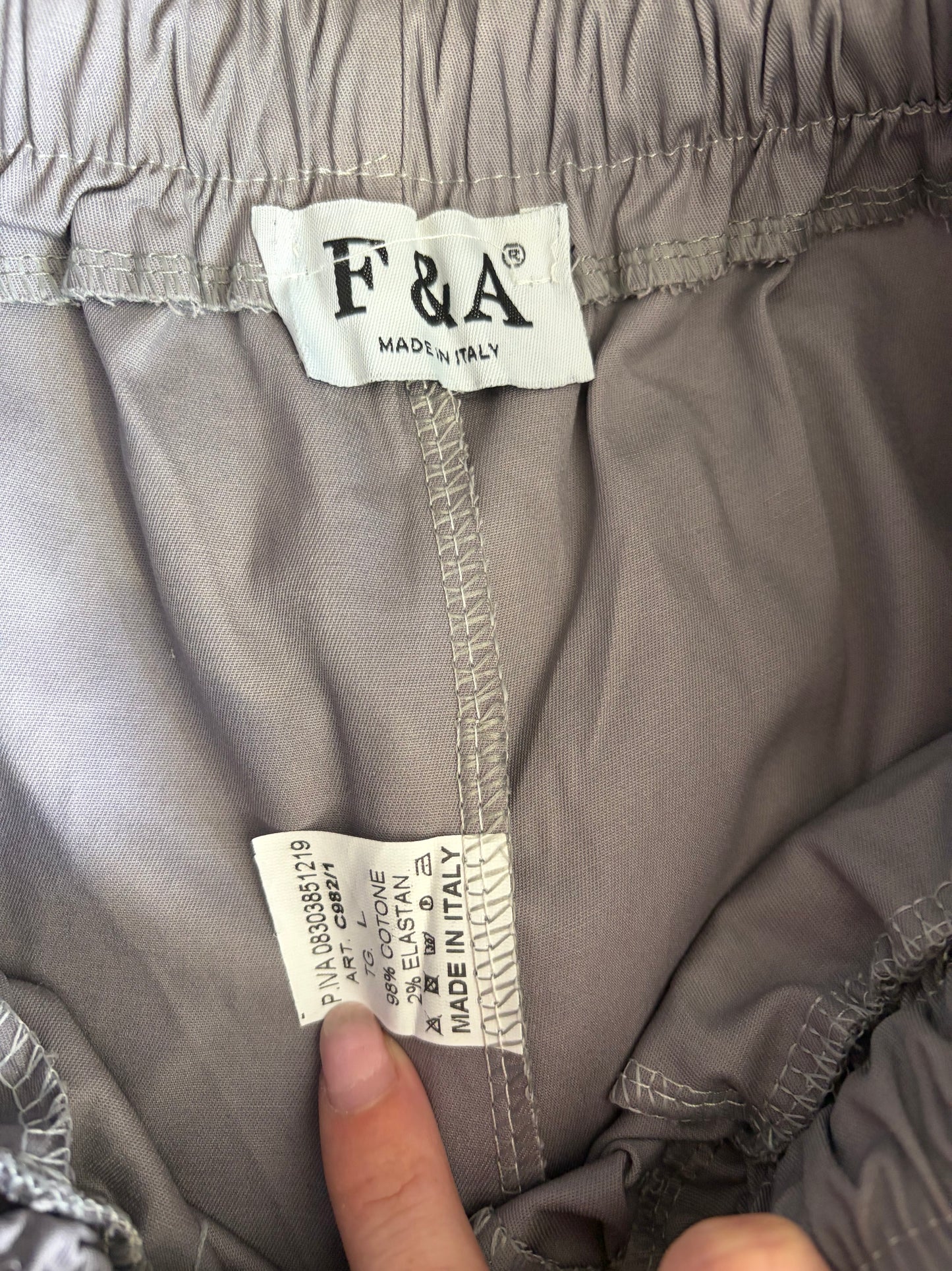 F&A Made in Italy Technical Zip-Hem Trousers #13234