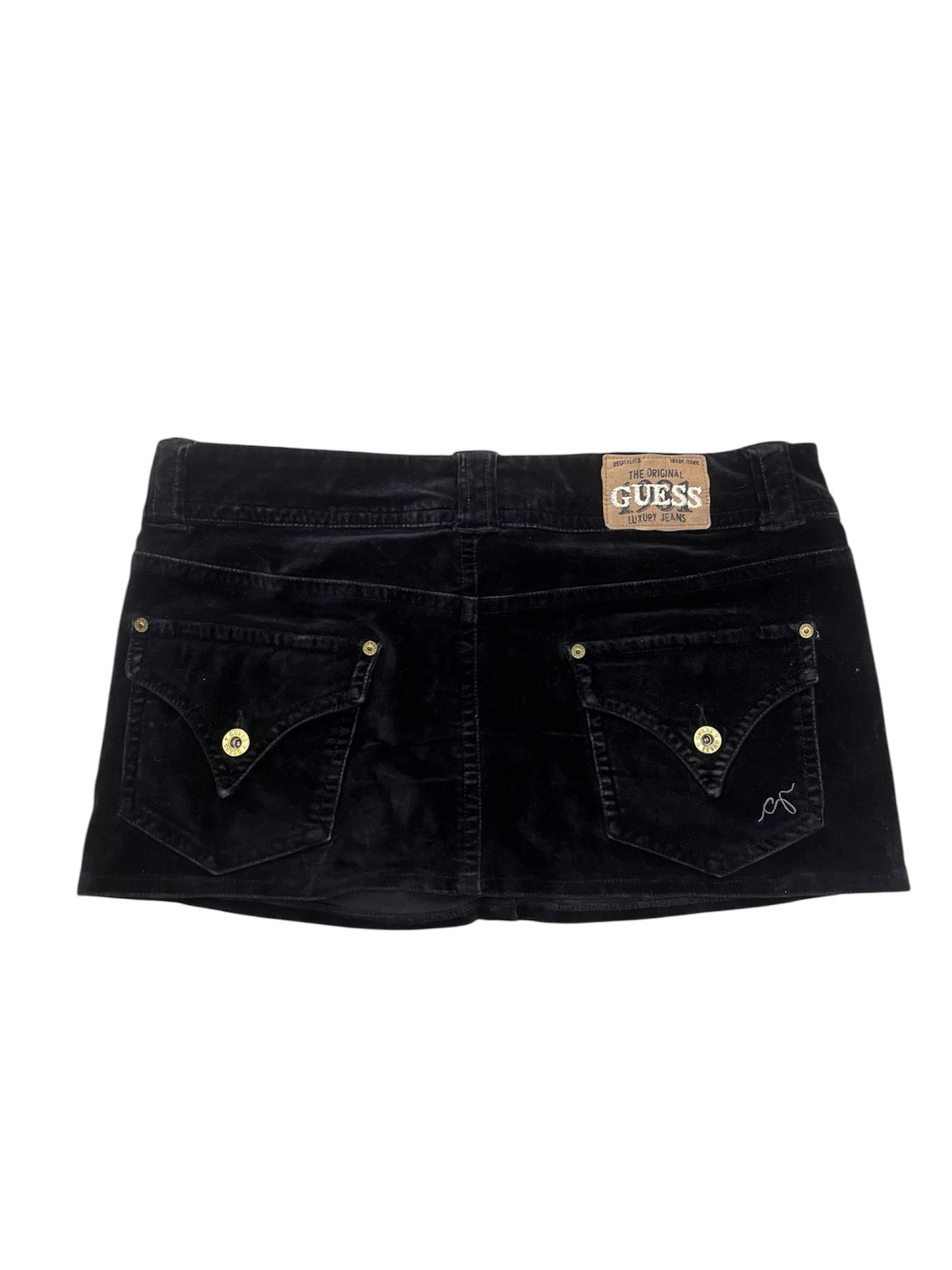 GUESS Luxury Jeans – Black Velvet Mini Skirt (Size 28)
#11326
