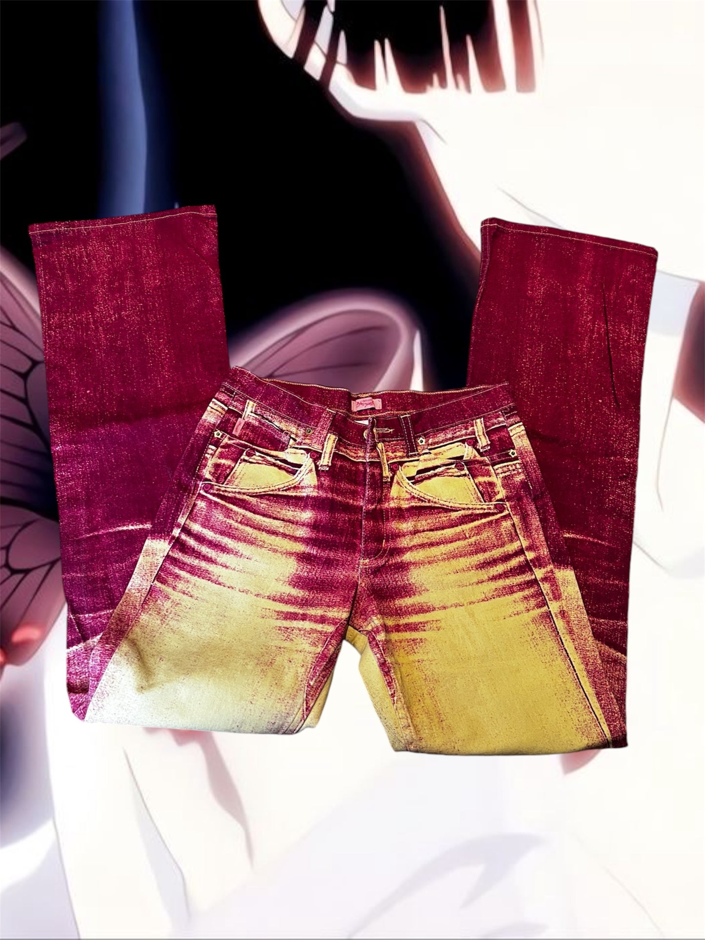 Roberto Cavalli Angels Hot Pink Fade Jeans #5785