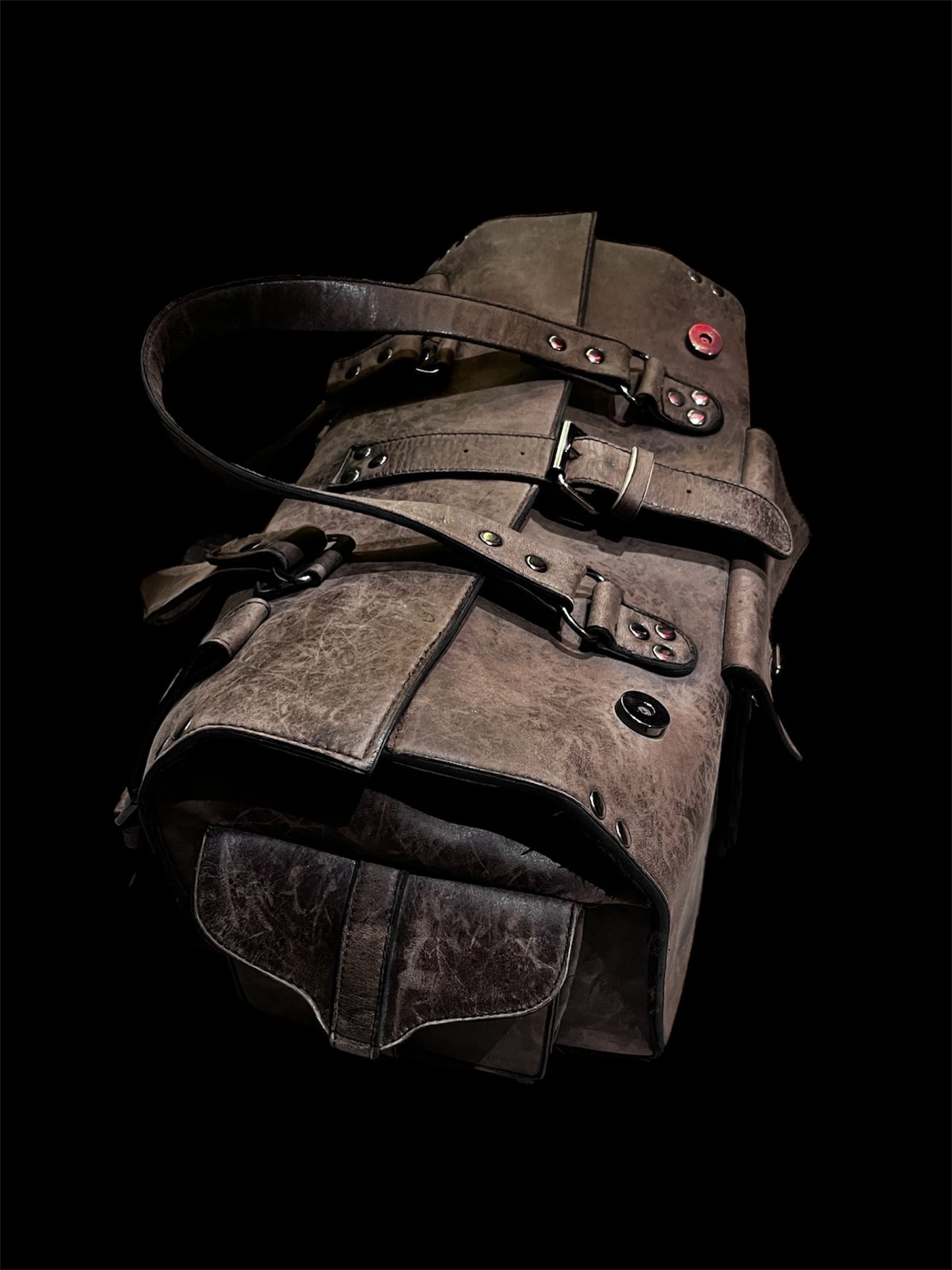 Vintage Brown Leather Bag #6051