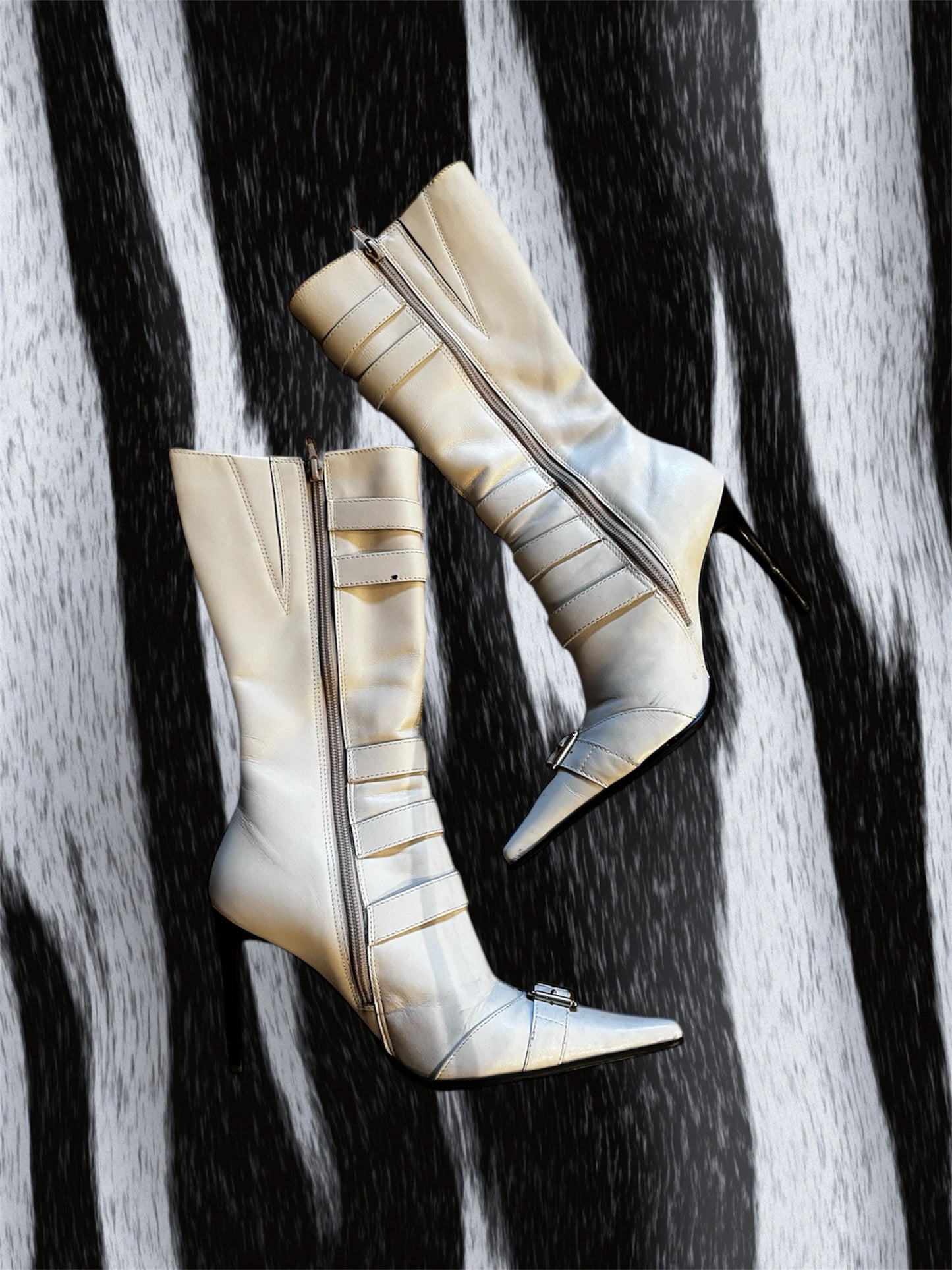 Buckle Stiletto Boots #5659
