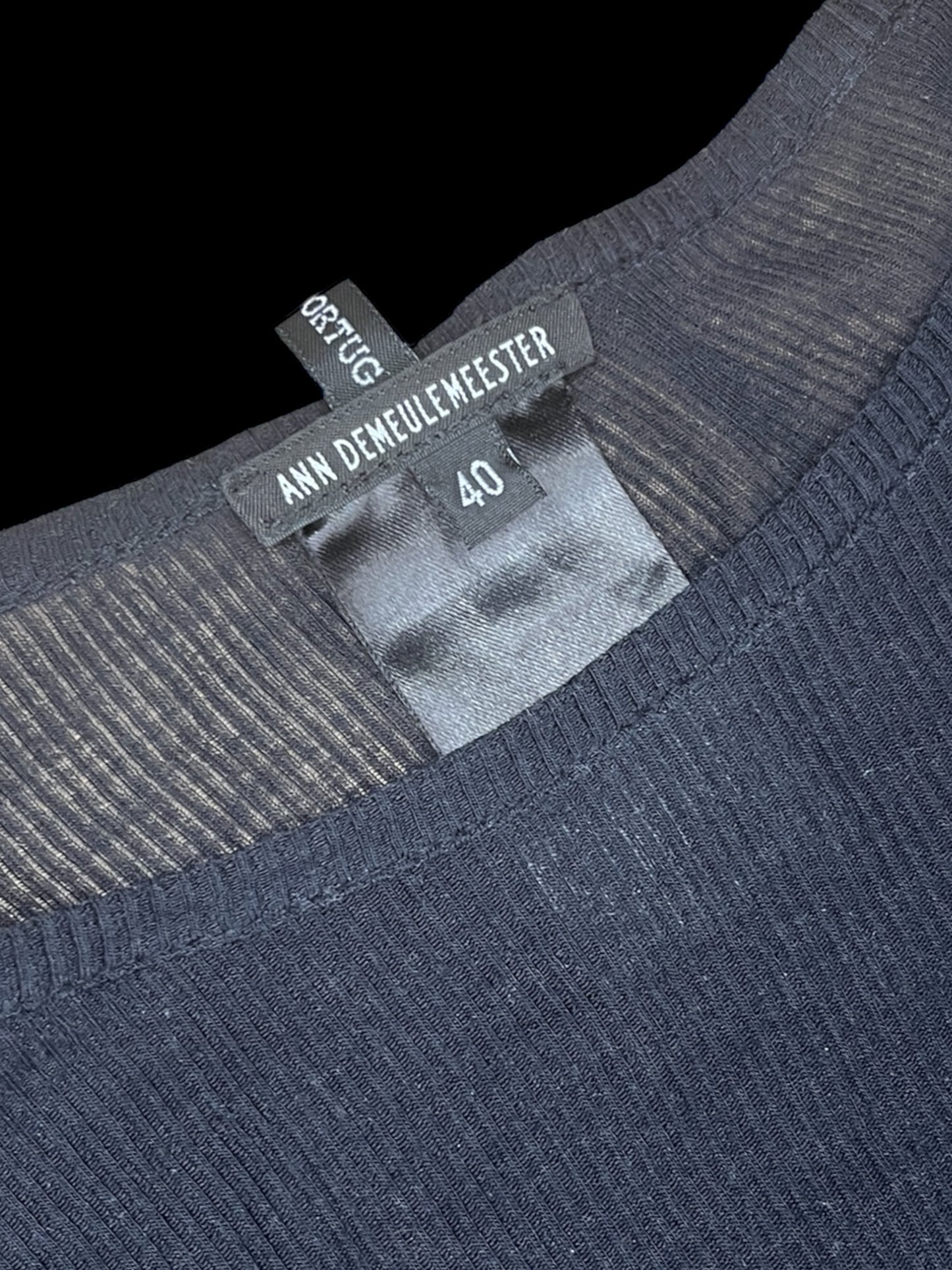 Ann Demeulemeester Layering Black Long Jumper #6699