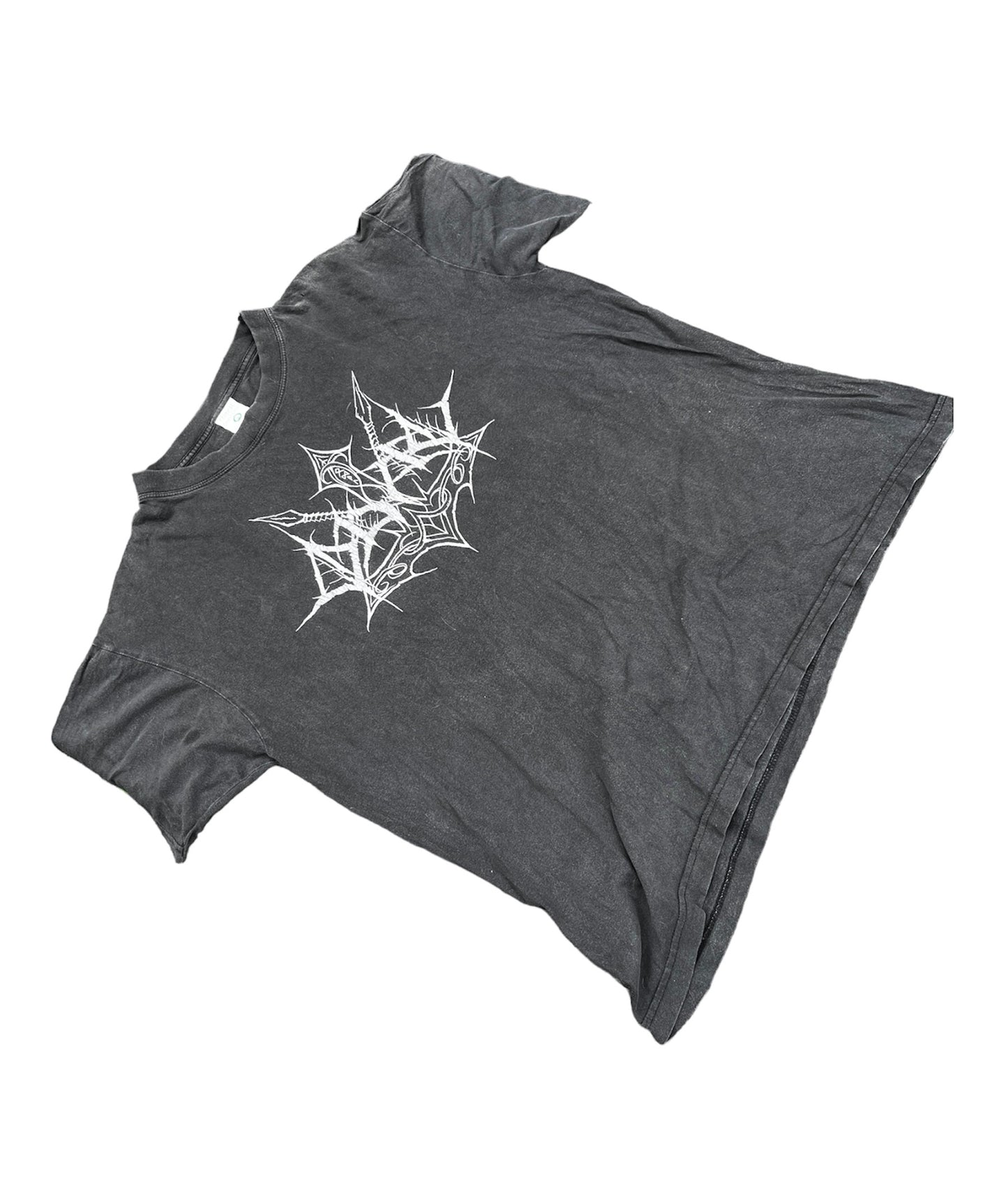Grey Cotton Cyber Tee L #5332