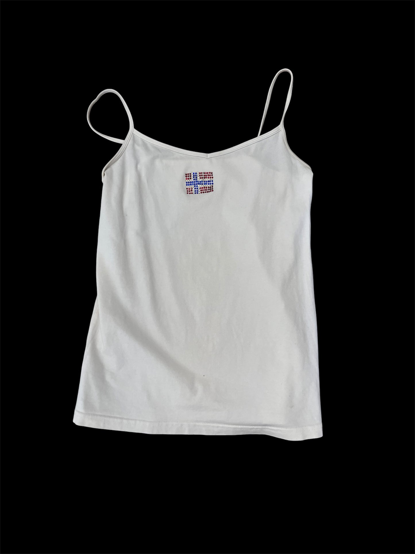 Blind Jewellery x World Cup White Norway Rhinestone Camisole – Size S #13009