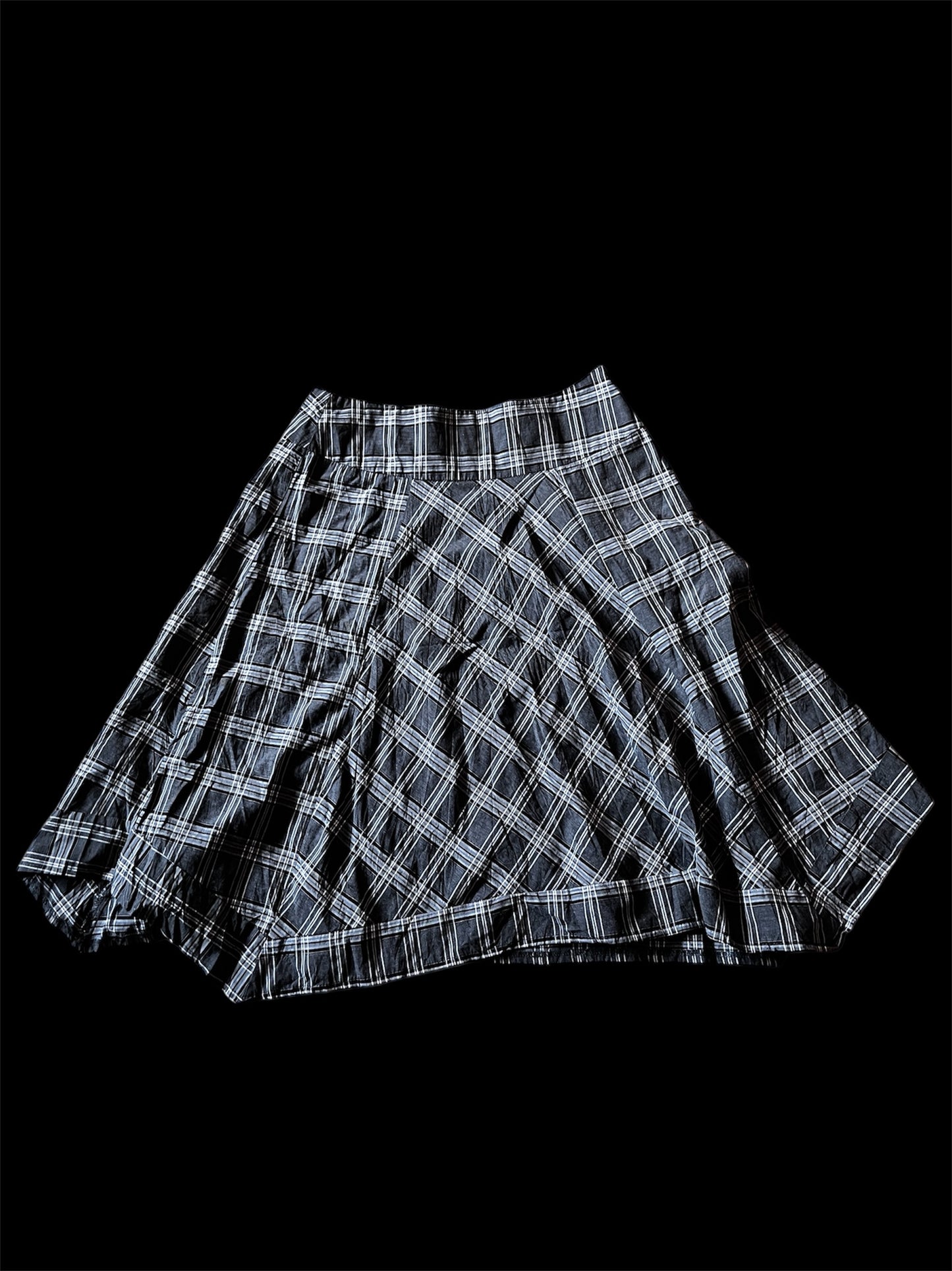 Asymmetric Plaid Skirt #6105