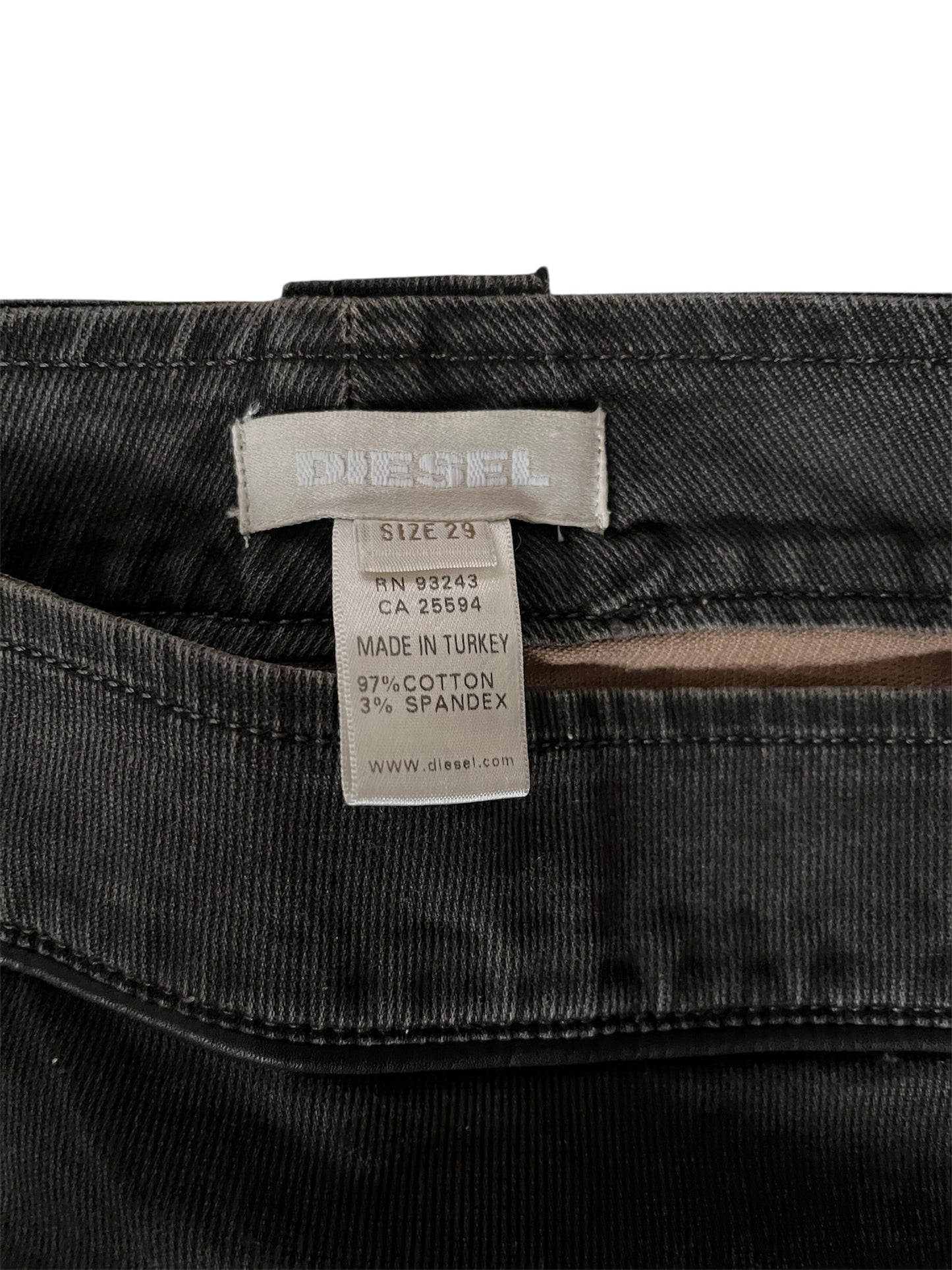 Diesel Asymmetric Zip Denim Mini Skirt #11887