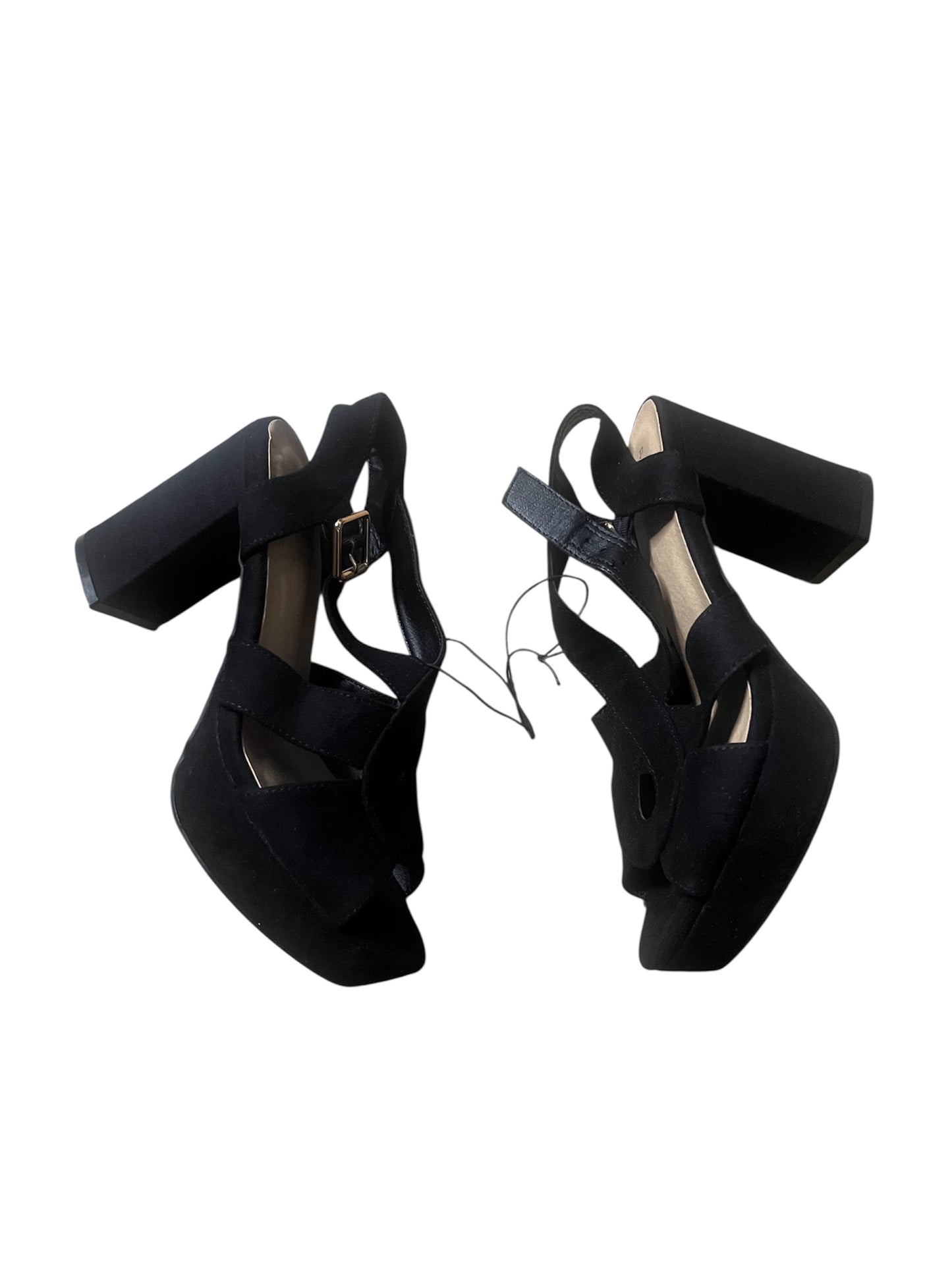 VOX Black Chunky Heel Sandals – 37 #11676