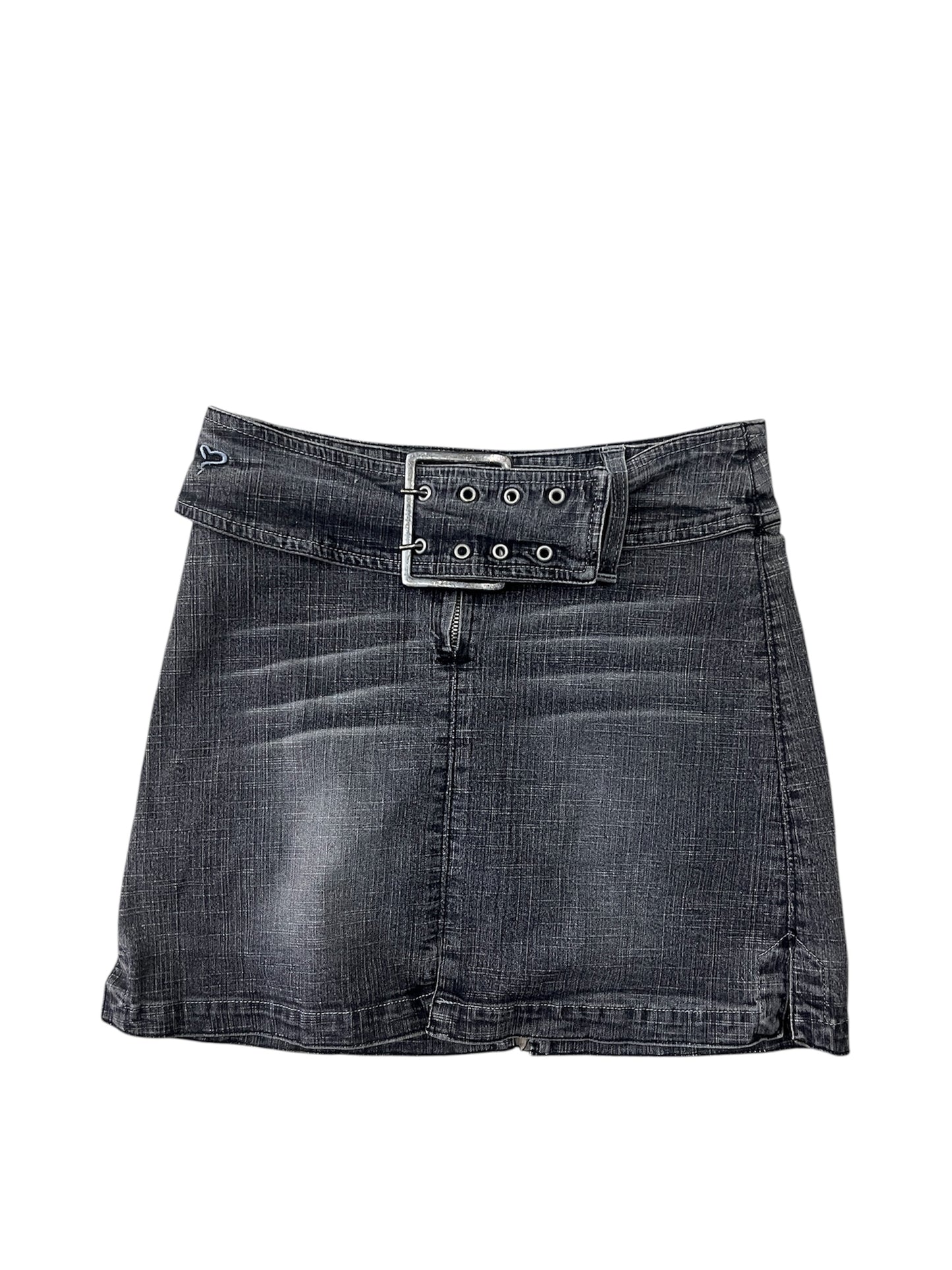 Washed denim mini skirt #11362