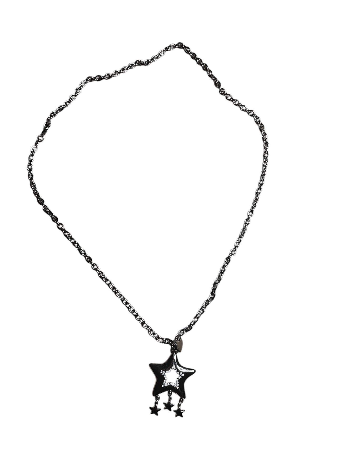 Silver Metal Star Necklace #7095