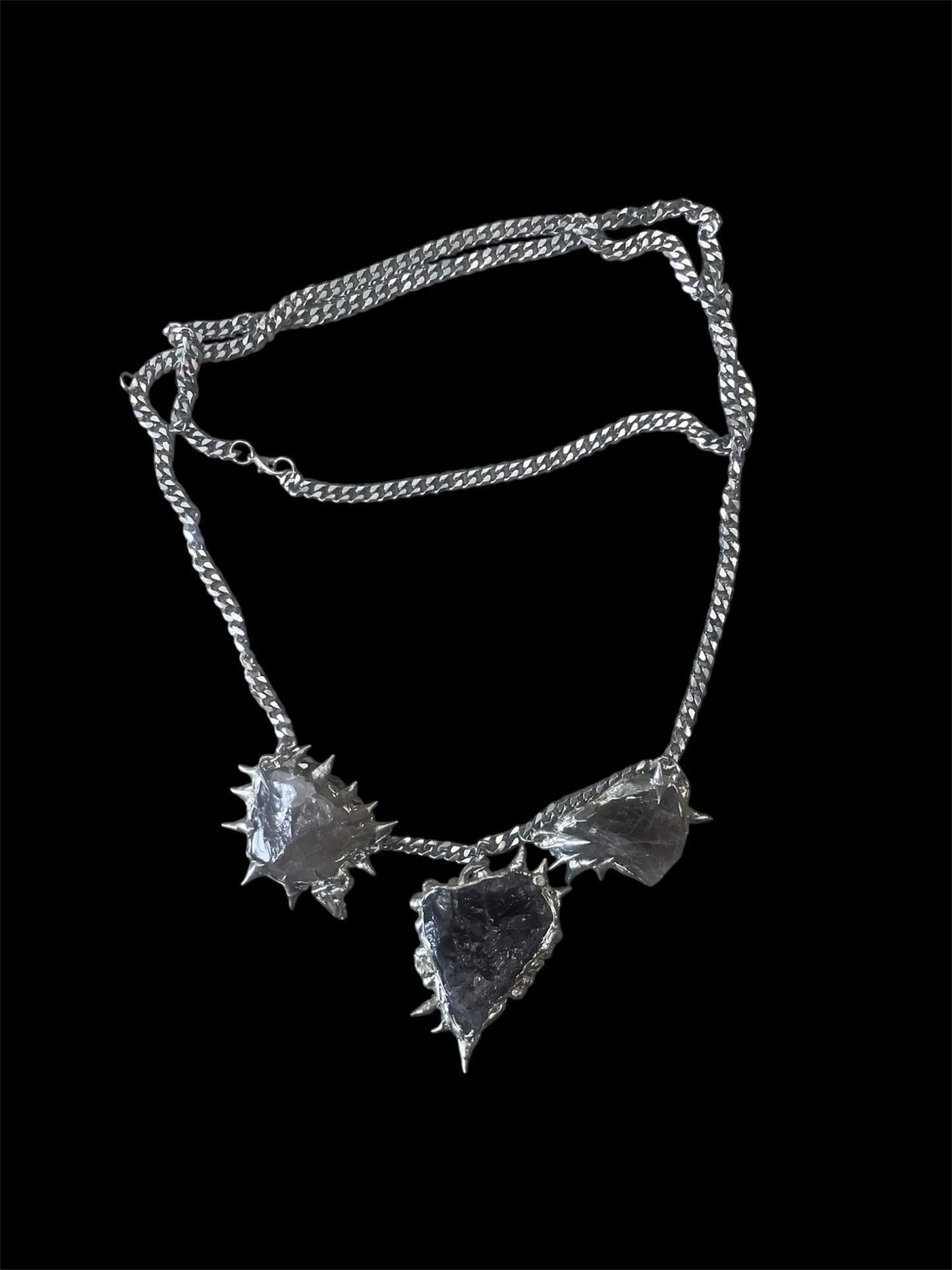 Triple Crystal Relic Necklace — #12873