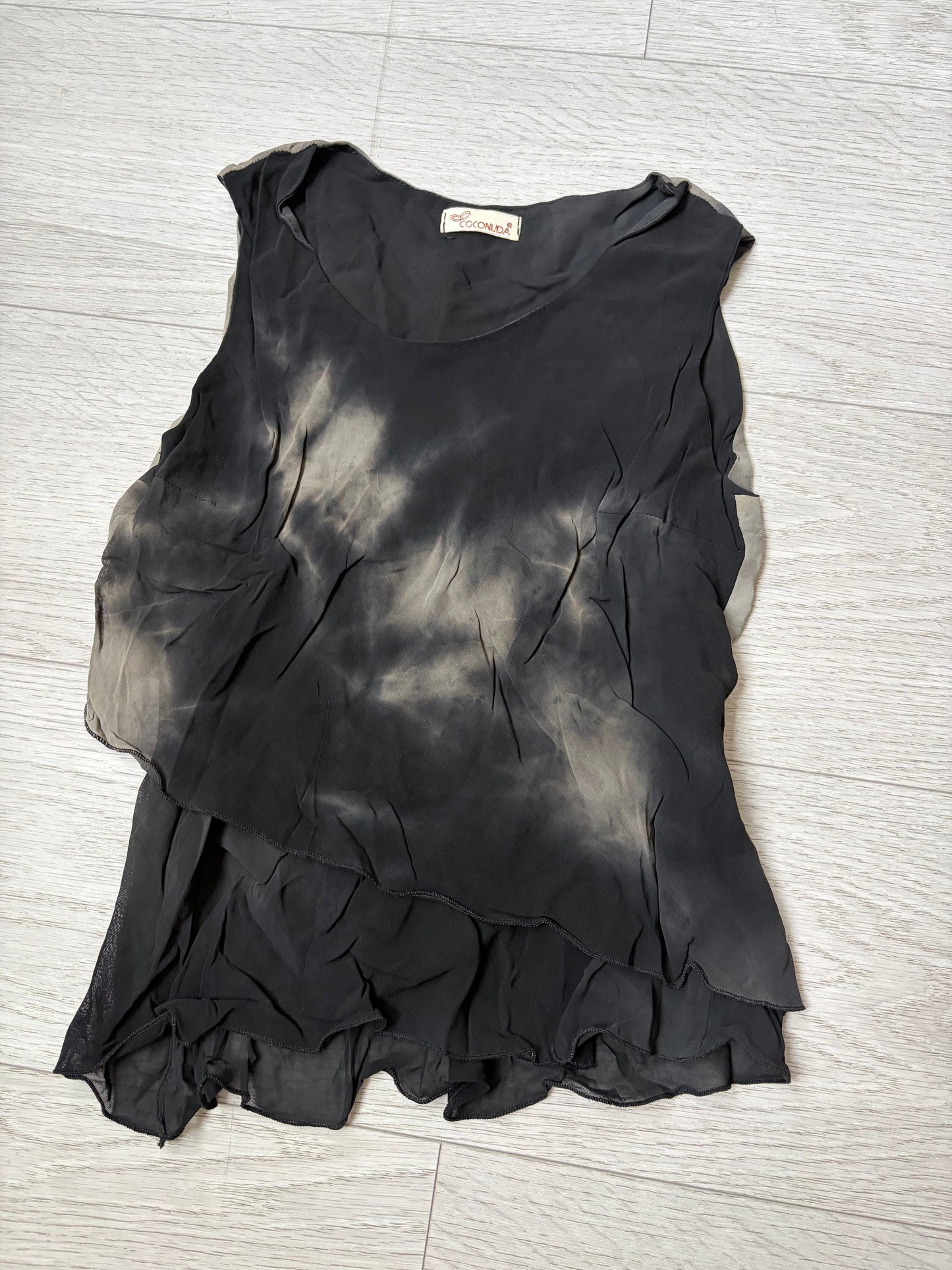 Coconuda Donna Y2K Layered Tie-Dye Top #13213