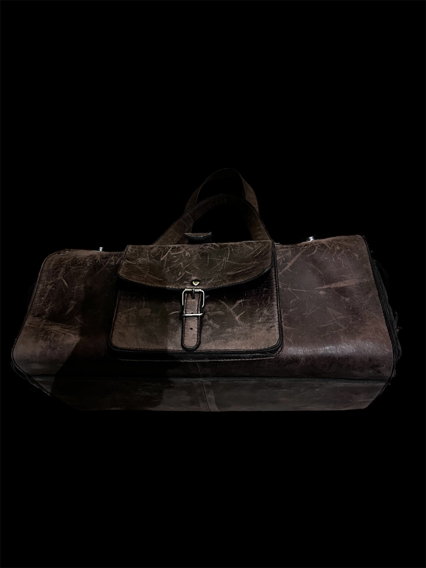 Vintage Brown Leather Bag #6051