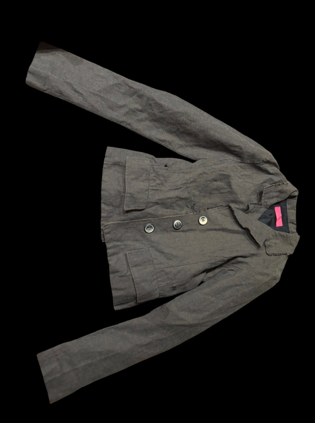 Bray Steve Alan Grey Raw Edge Blazer #13616