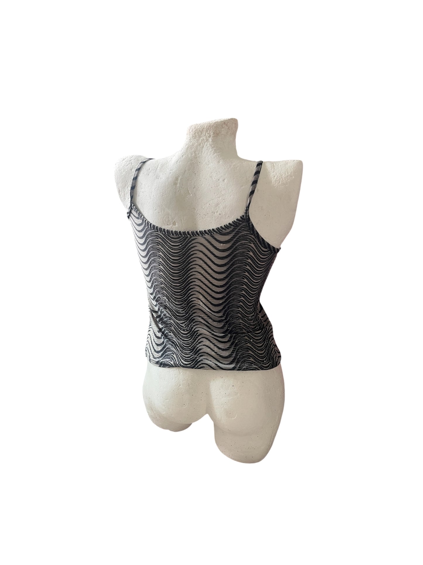 Sheer zebra wave camisole #12589