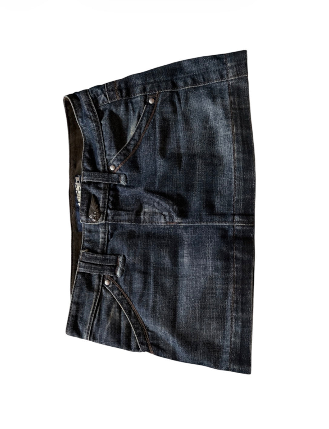 Miss Sixty Dark Washed Studded Mini Skirt #13640